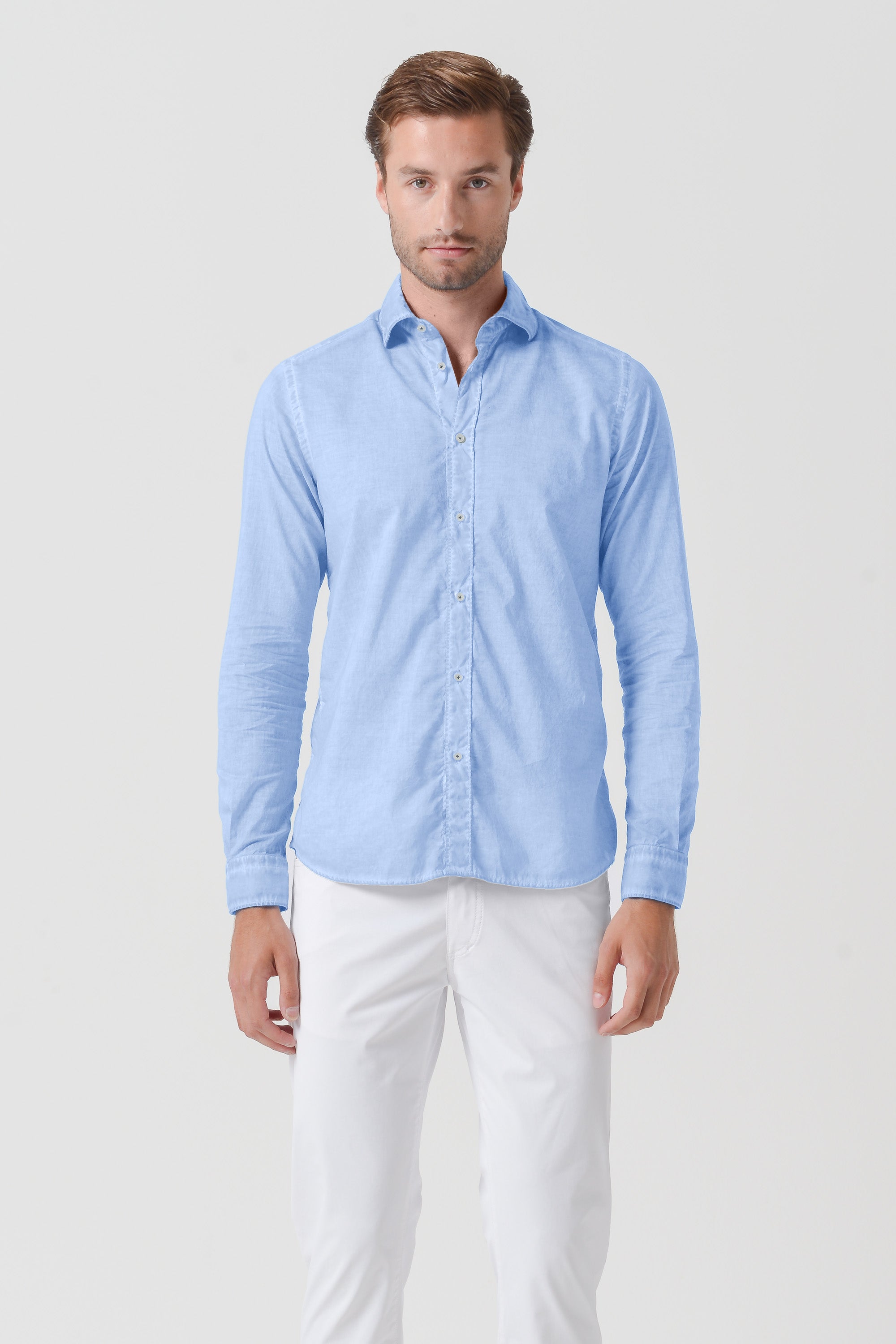 Relax Fit Voile Shirt - Cielo