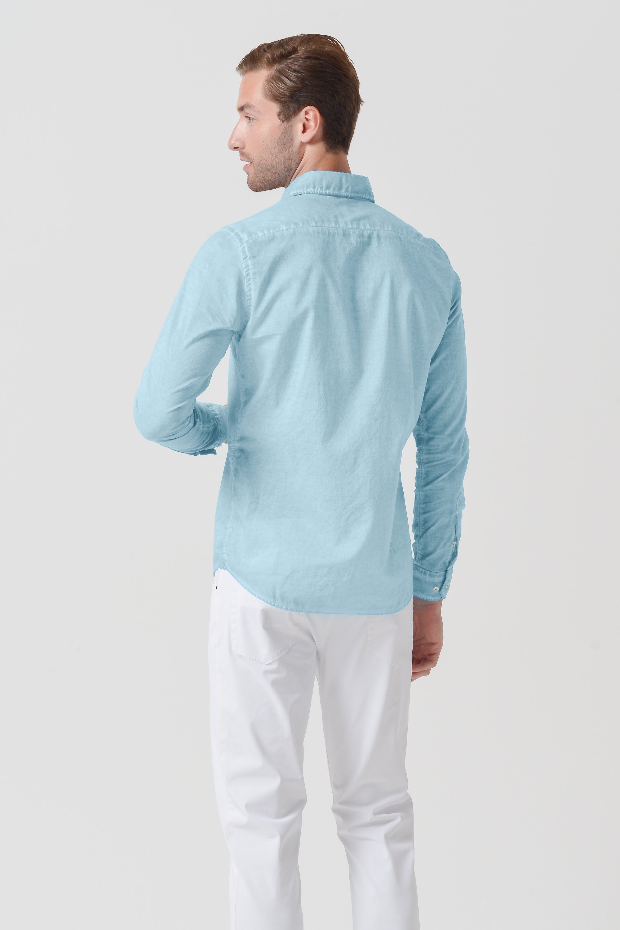 Relaxed Fit Cotton Voile Shirt - Bora Bora