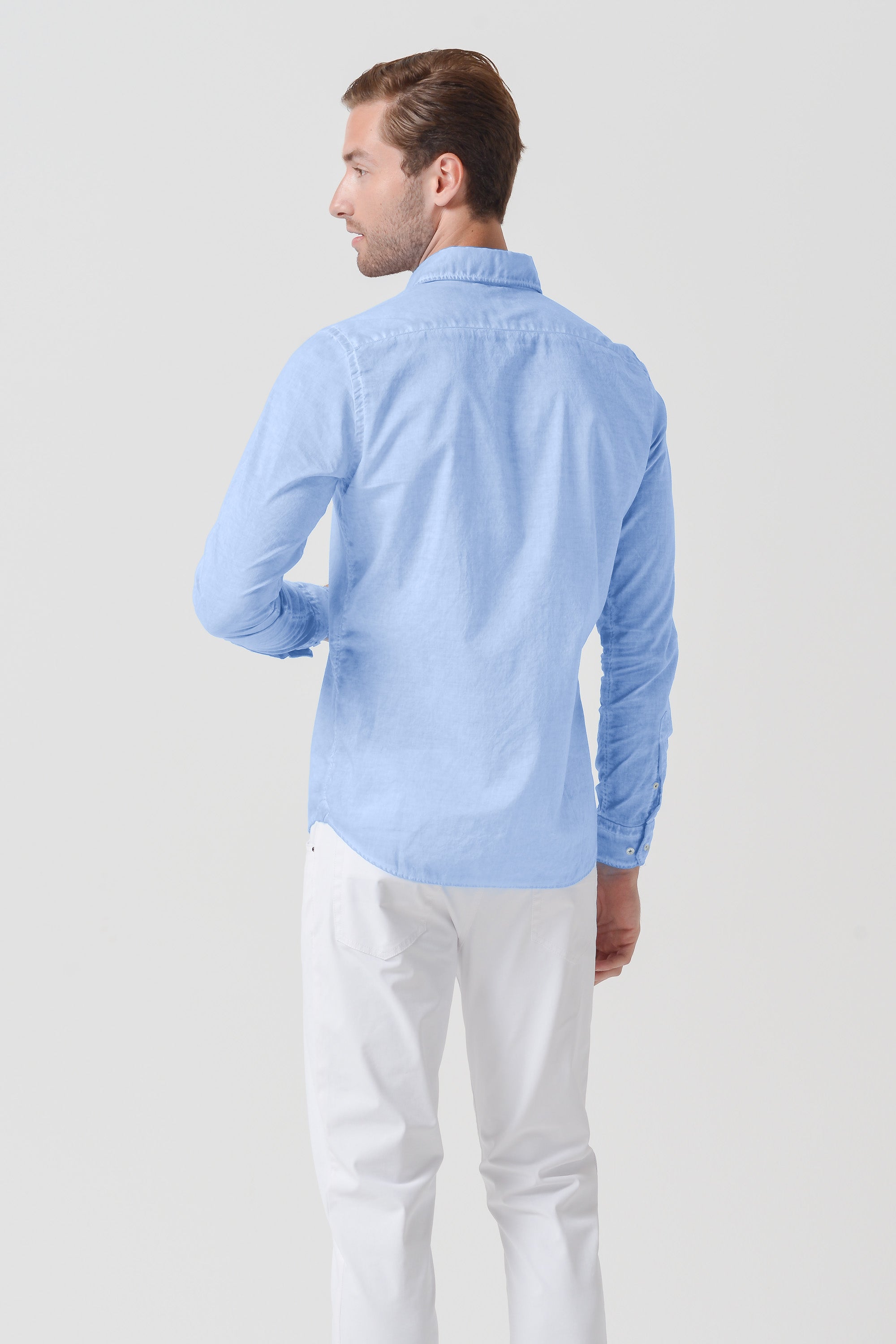 Relax Fit Voile Shirt - Cielo