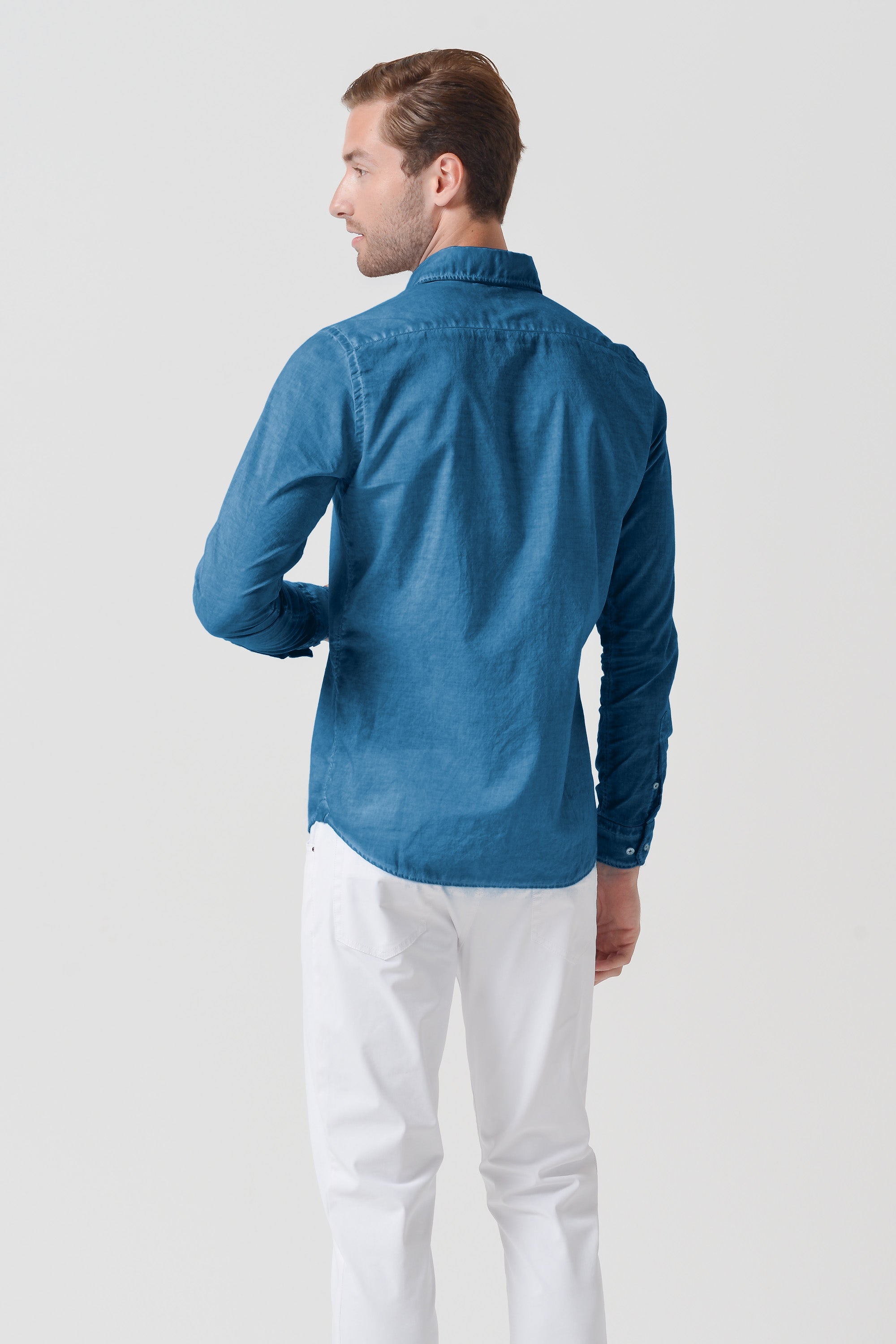 Relaxed Fit Cotton Voile Shirt - Profondo