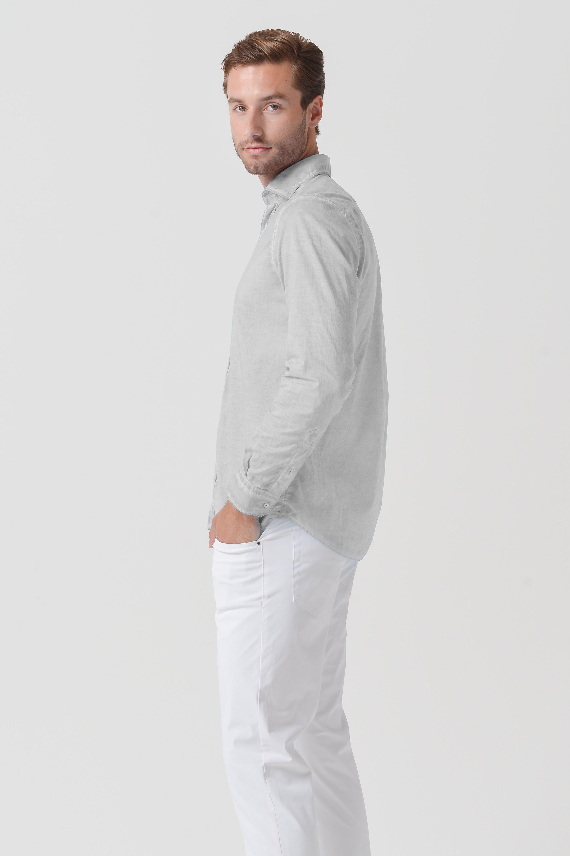Relax Fit Voile Shirt - Marmo