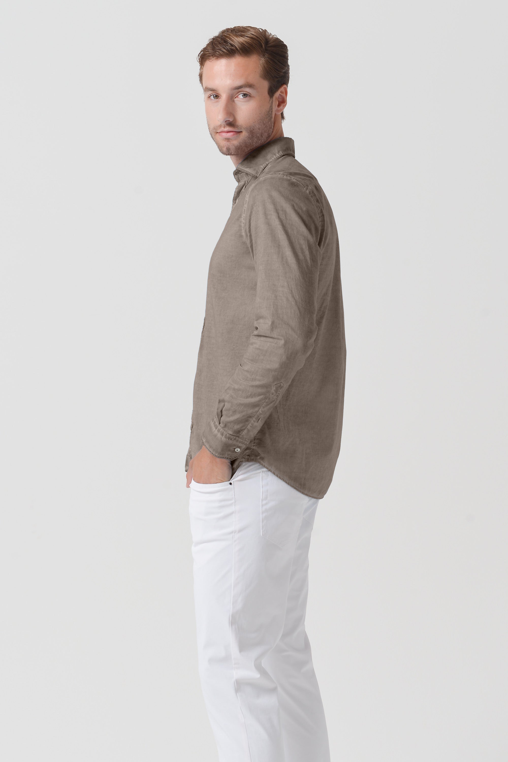 Relaxed Fit Cotton Voile Shirt - Reef