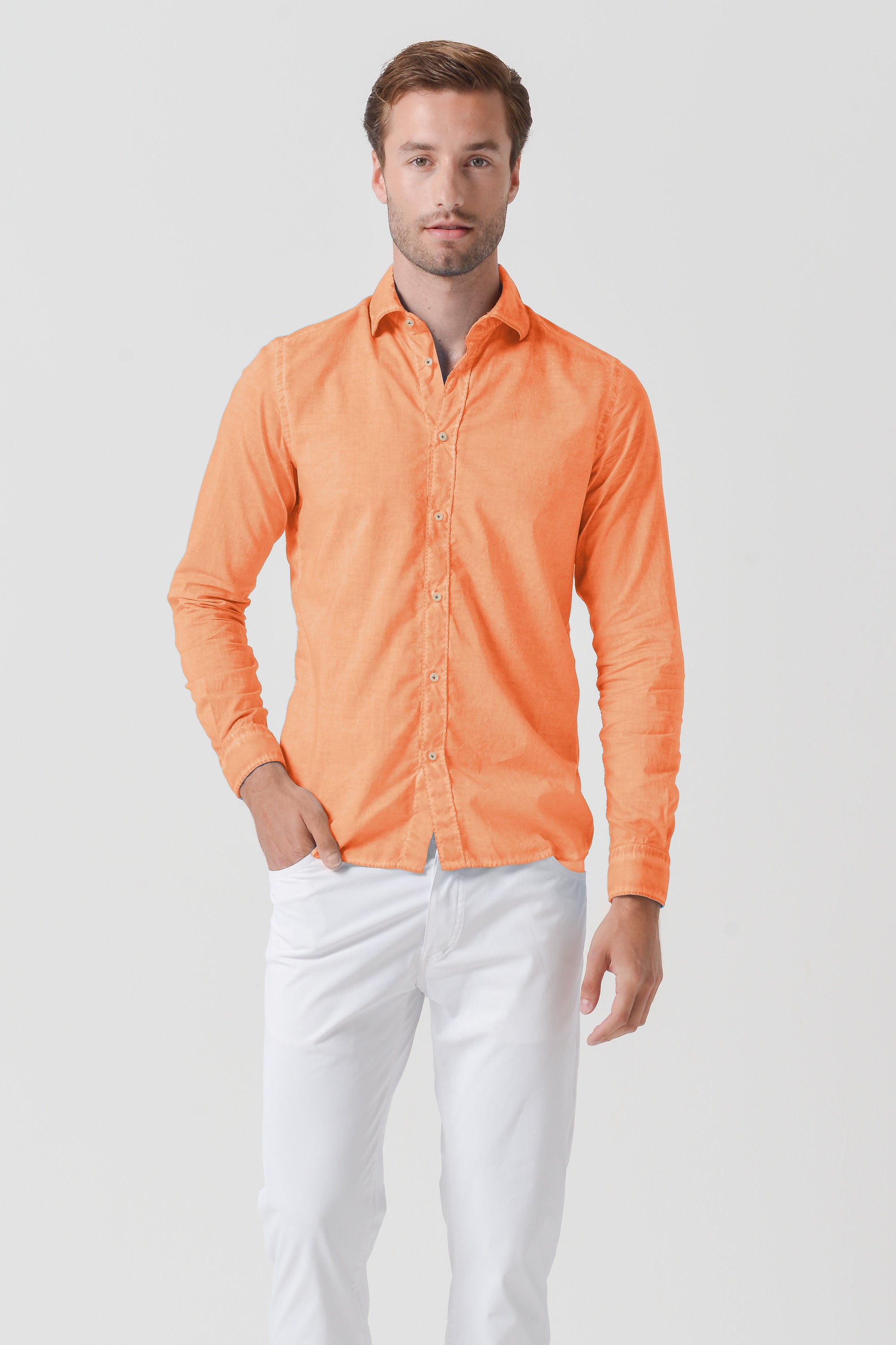 Relax Fit Cotton Voile Shirt - Bellini