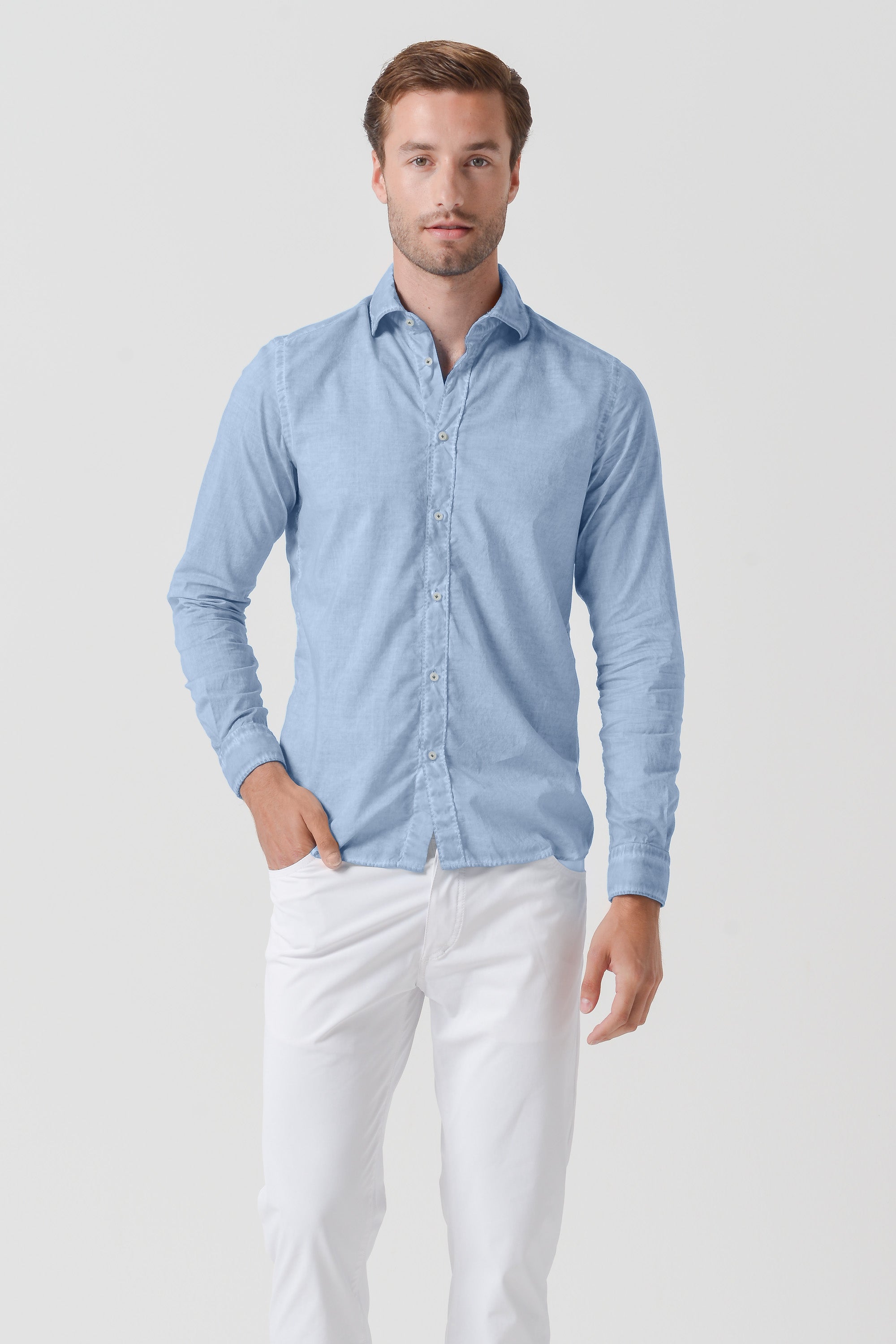 Relaxed Fit Cotton Voile Shirt - Fiji