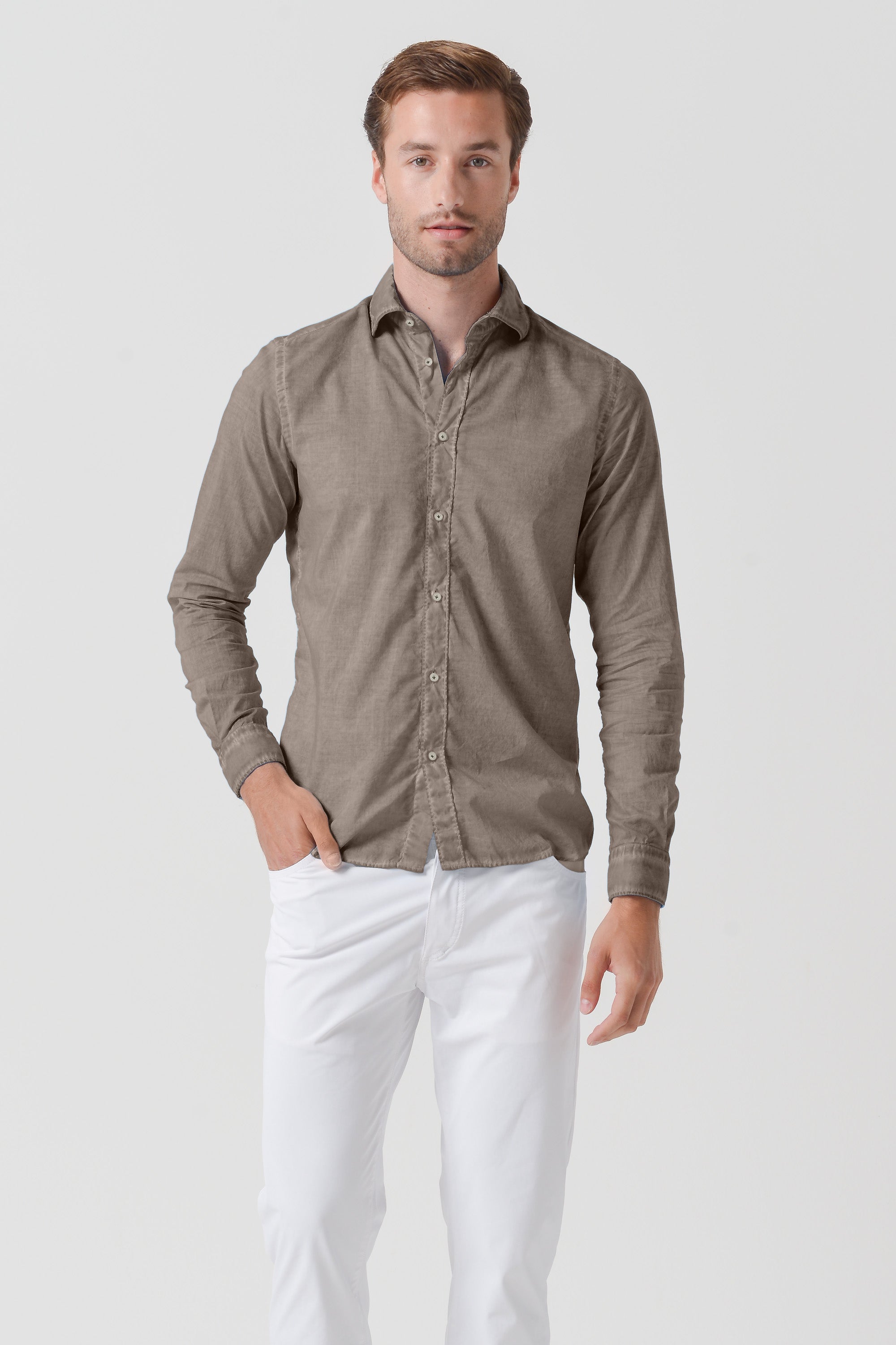 Relaxed Fit Cotton Voile Shirt - Reef