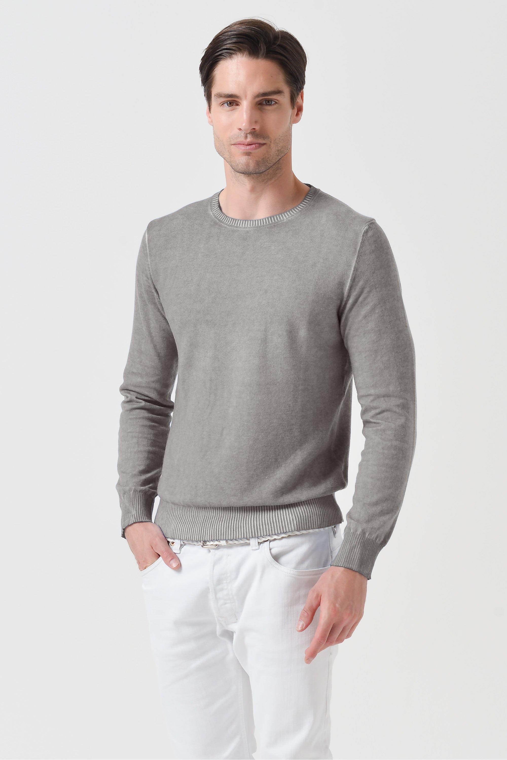 Maurice Crew Knit - Steel