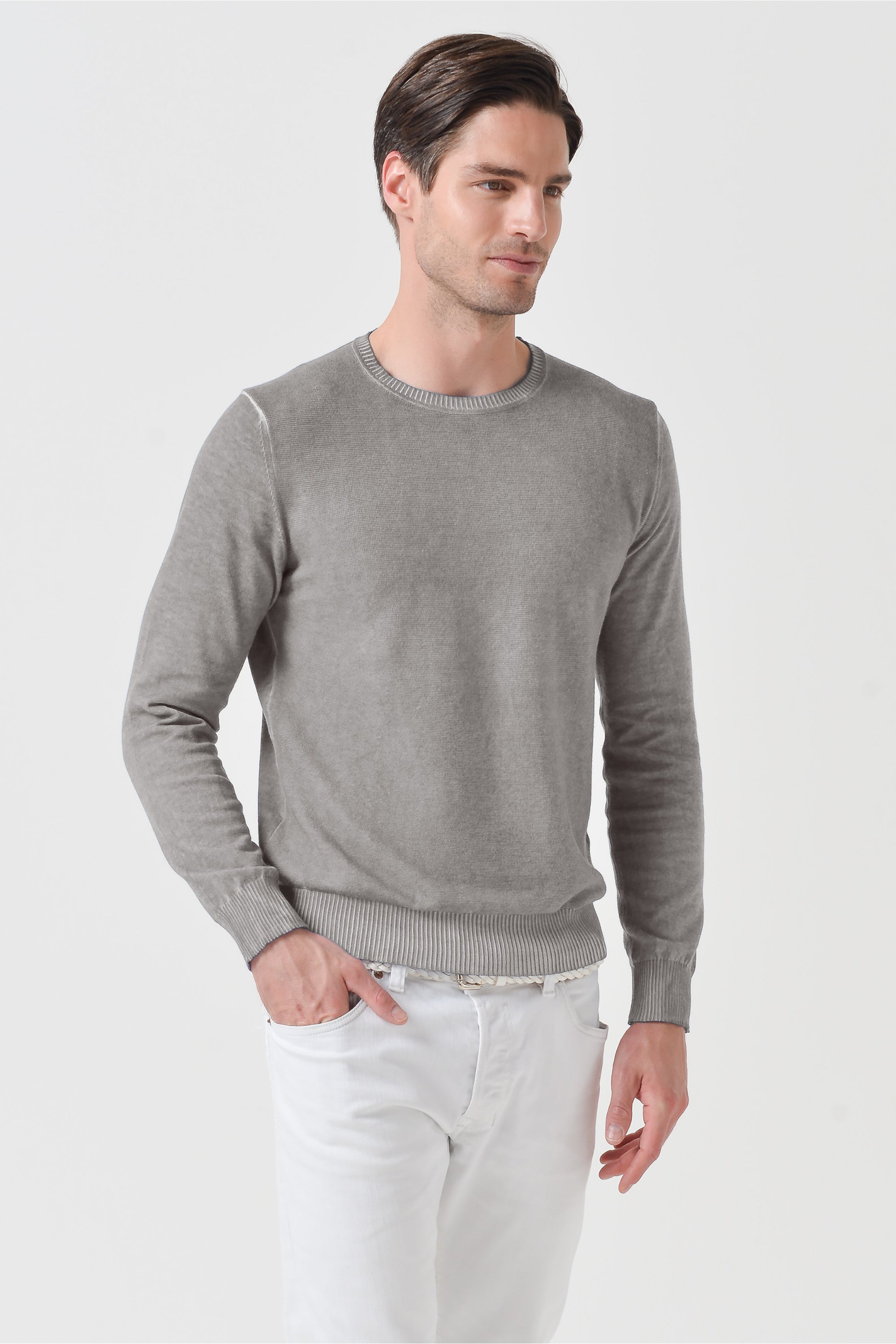 Maurice Crew Knit - Steel