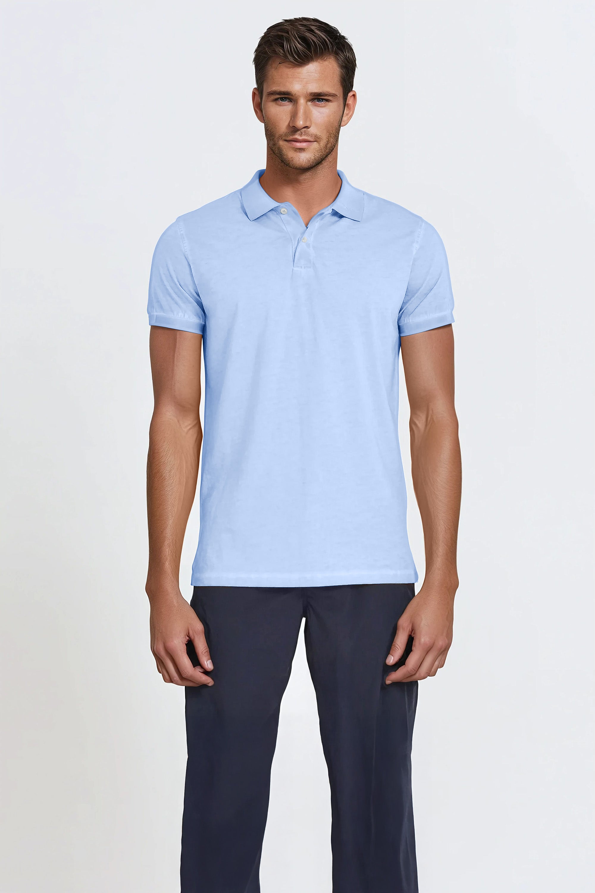 Jersey Polo Slim - Cielo