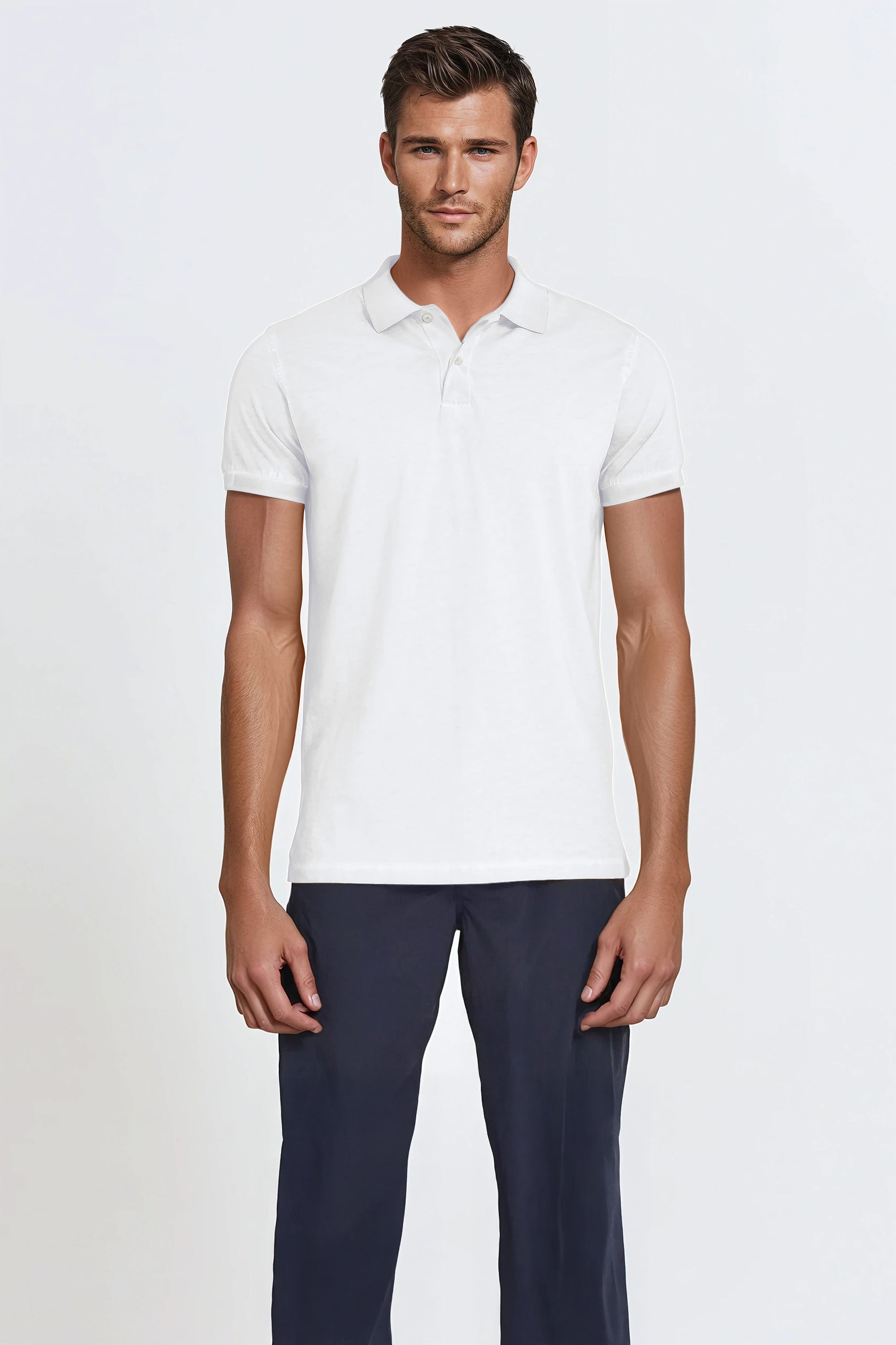 Jersey Polo Slim - White