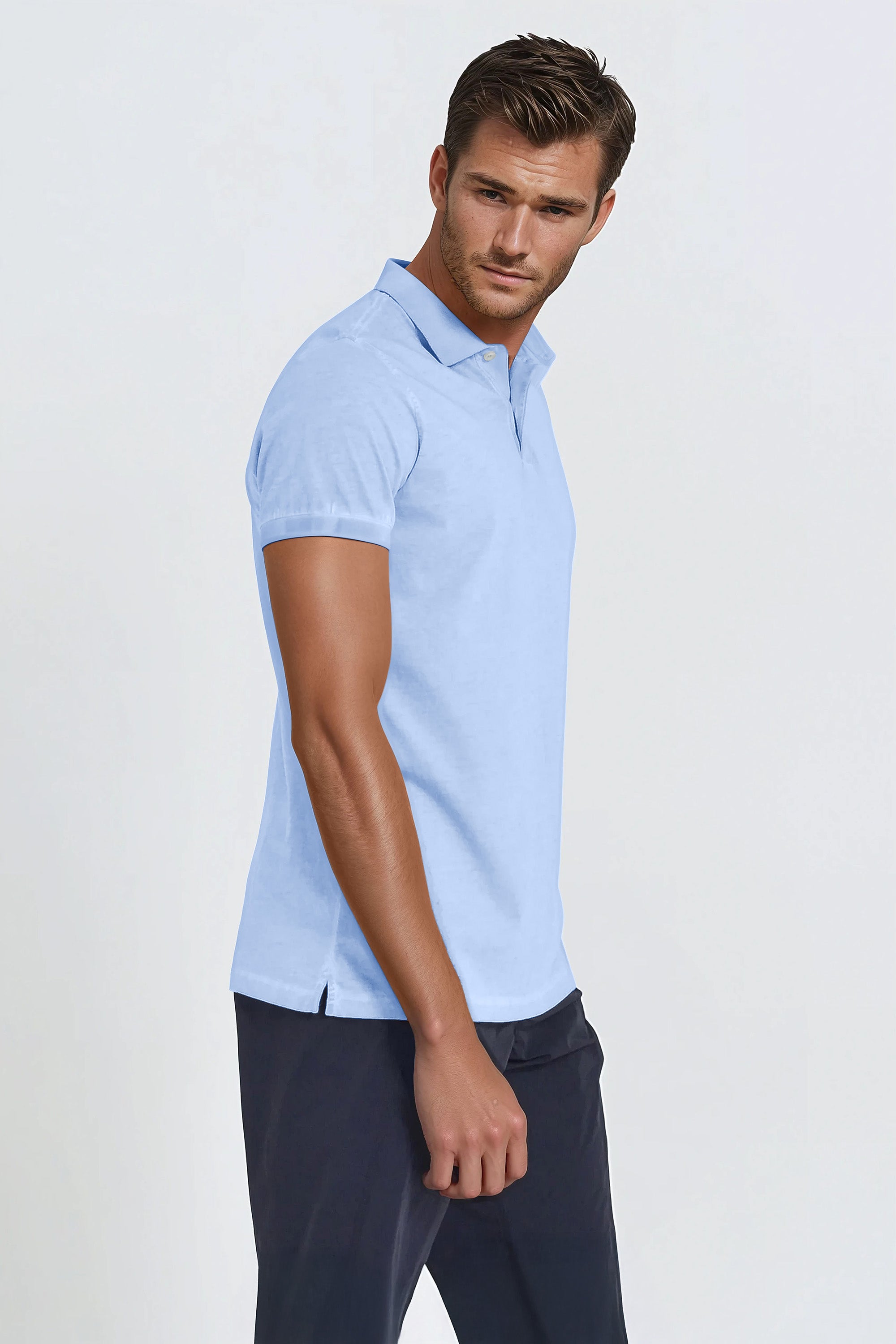 Jersey Polo Slim - Cielo