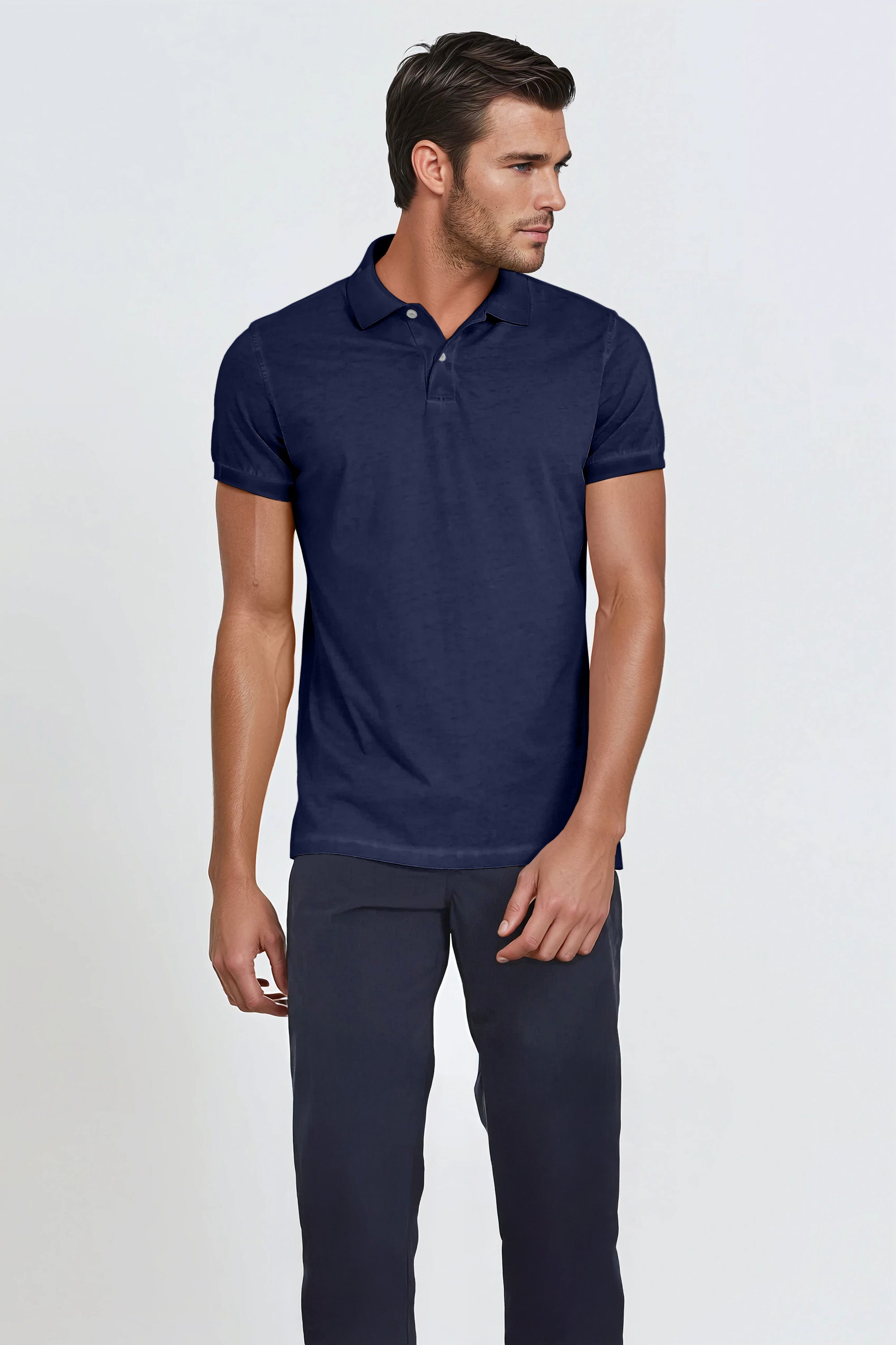 Jersey Polo - Navy