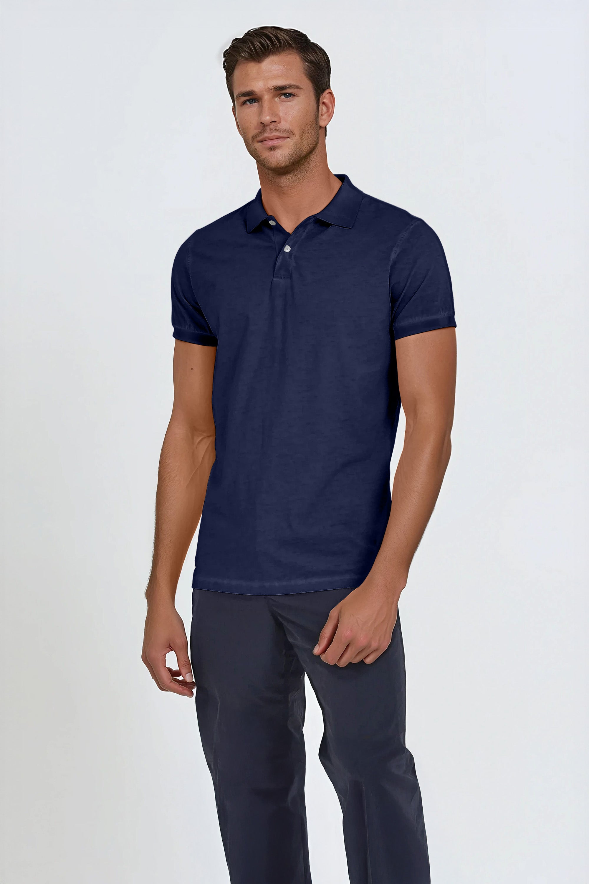 Jersey Polo - Navy