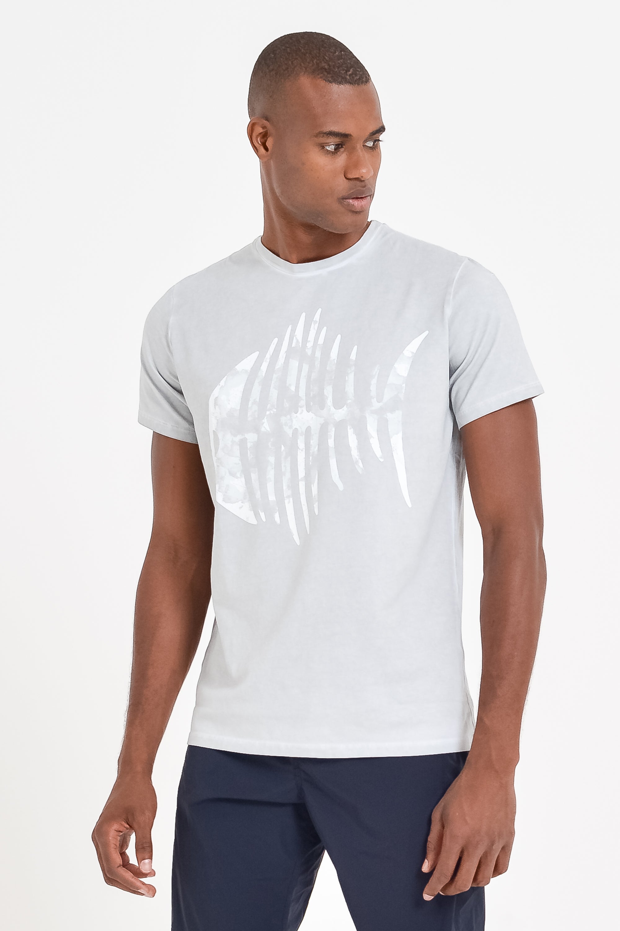 Fishbone T-Shirt - Marmo