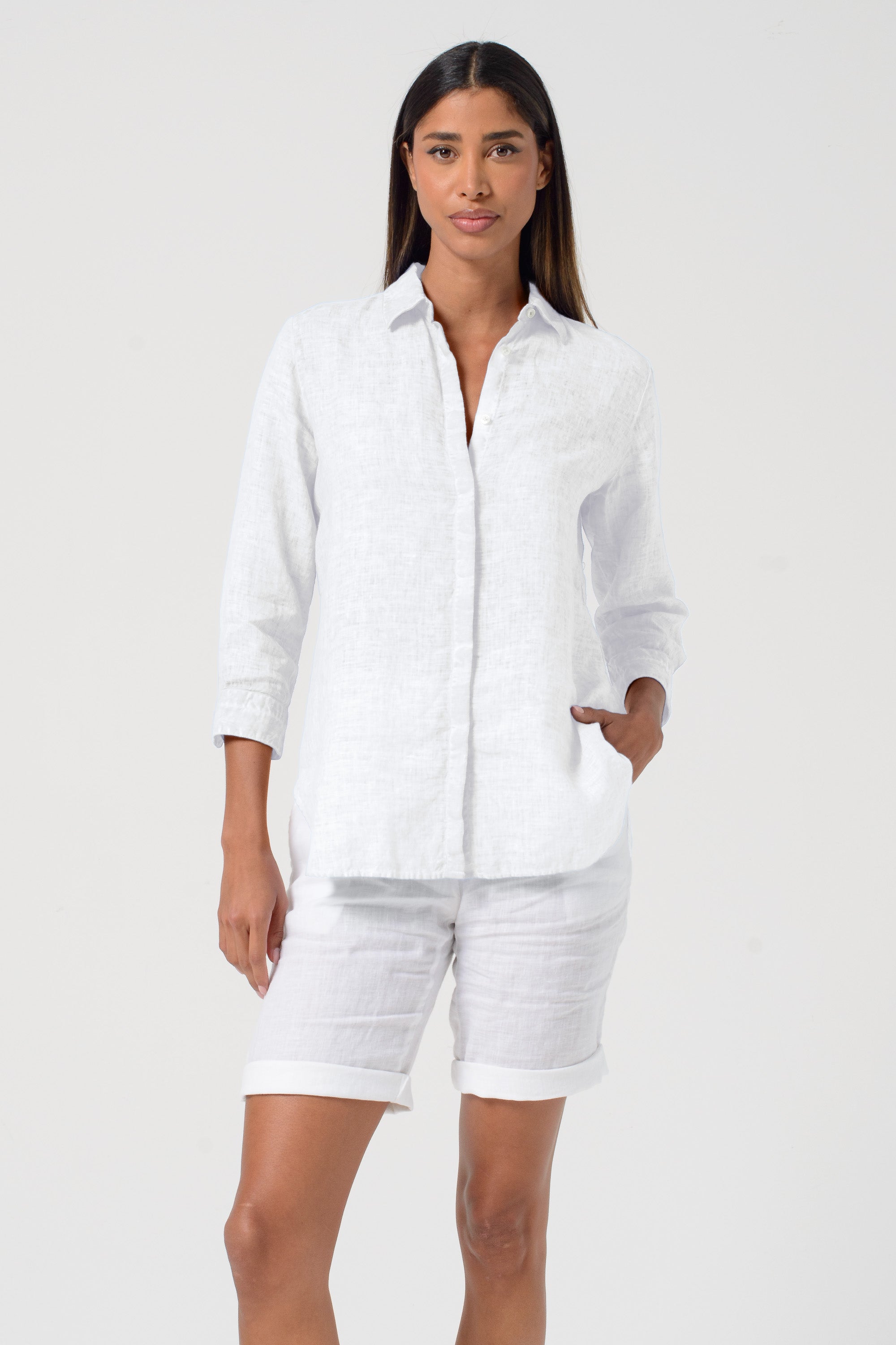 Augusta Linen Shirt - White