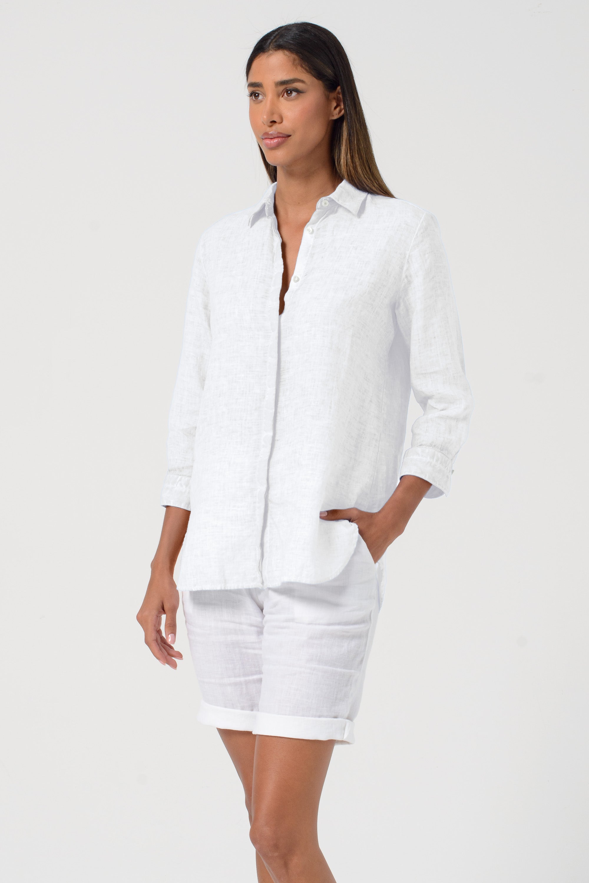 Augusta Linen Shirt - White