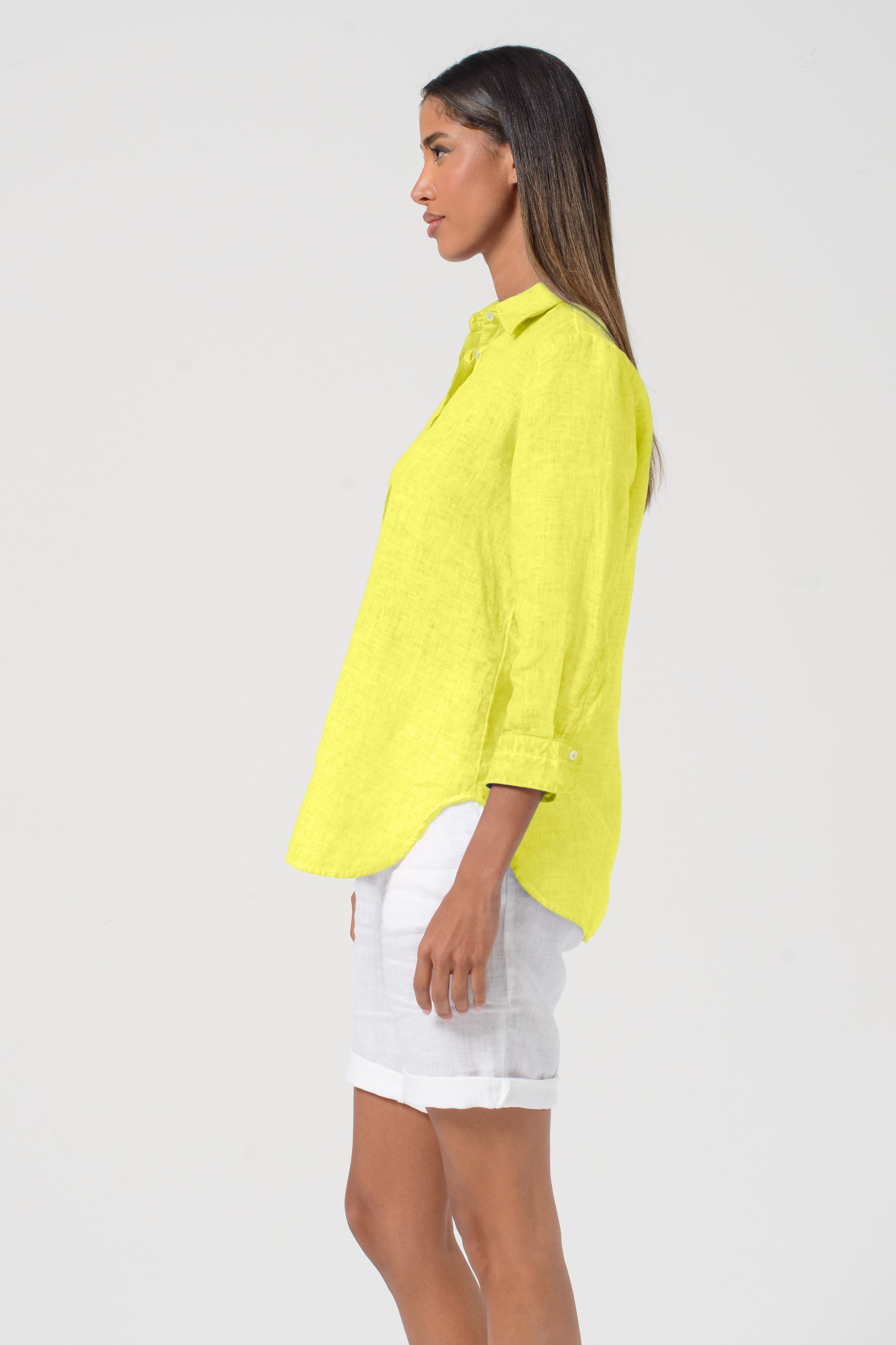 Augusta Linen Shirt - Lime