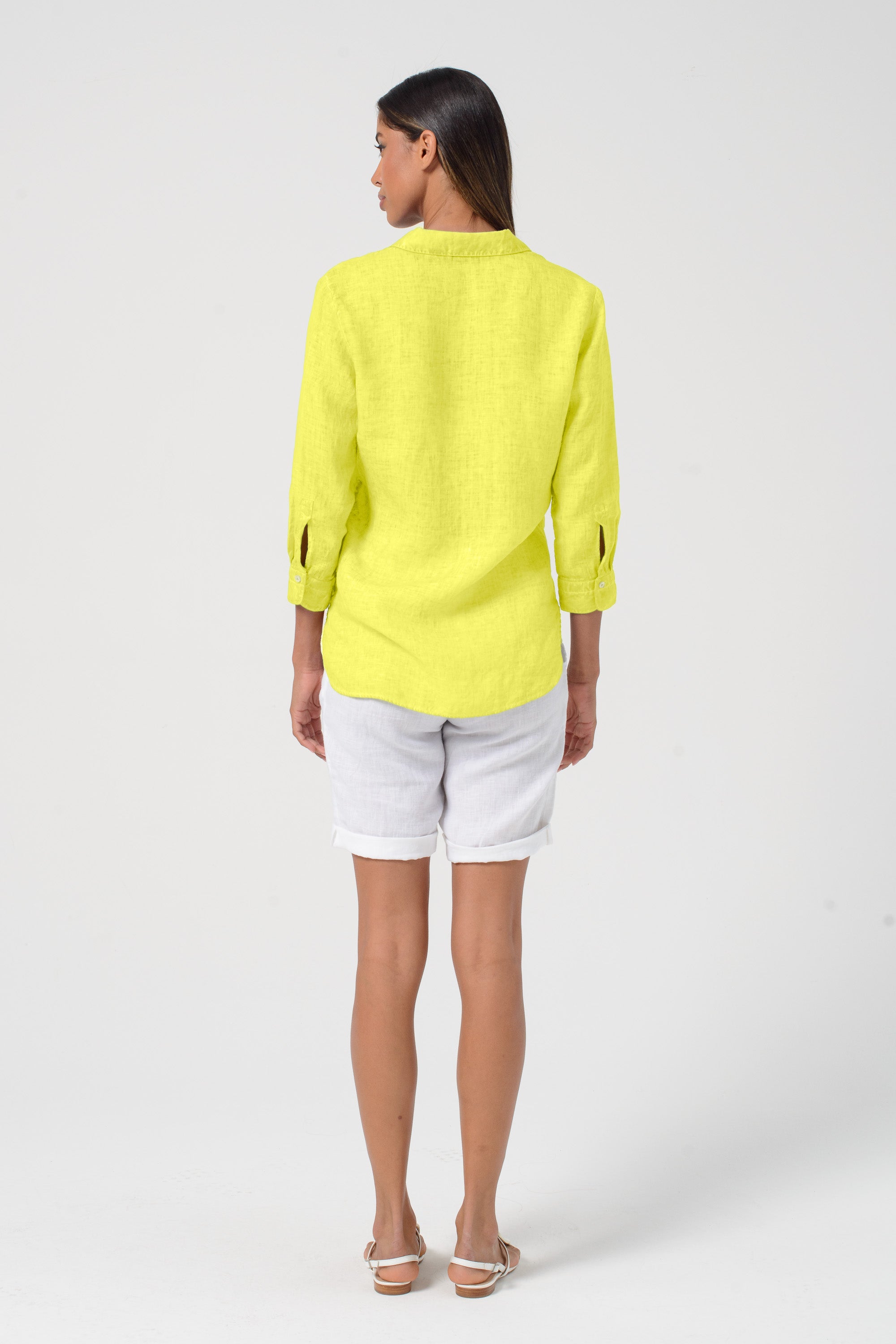Augusta Linen Shirt - Lime