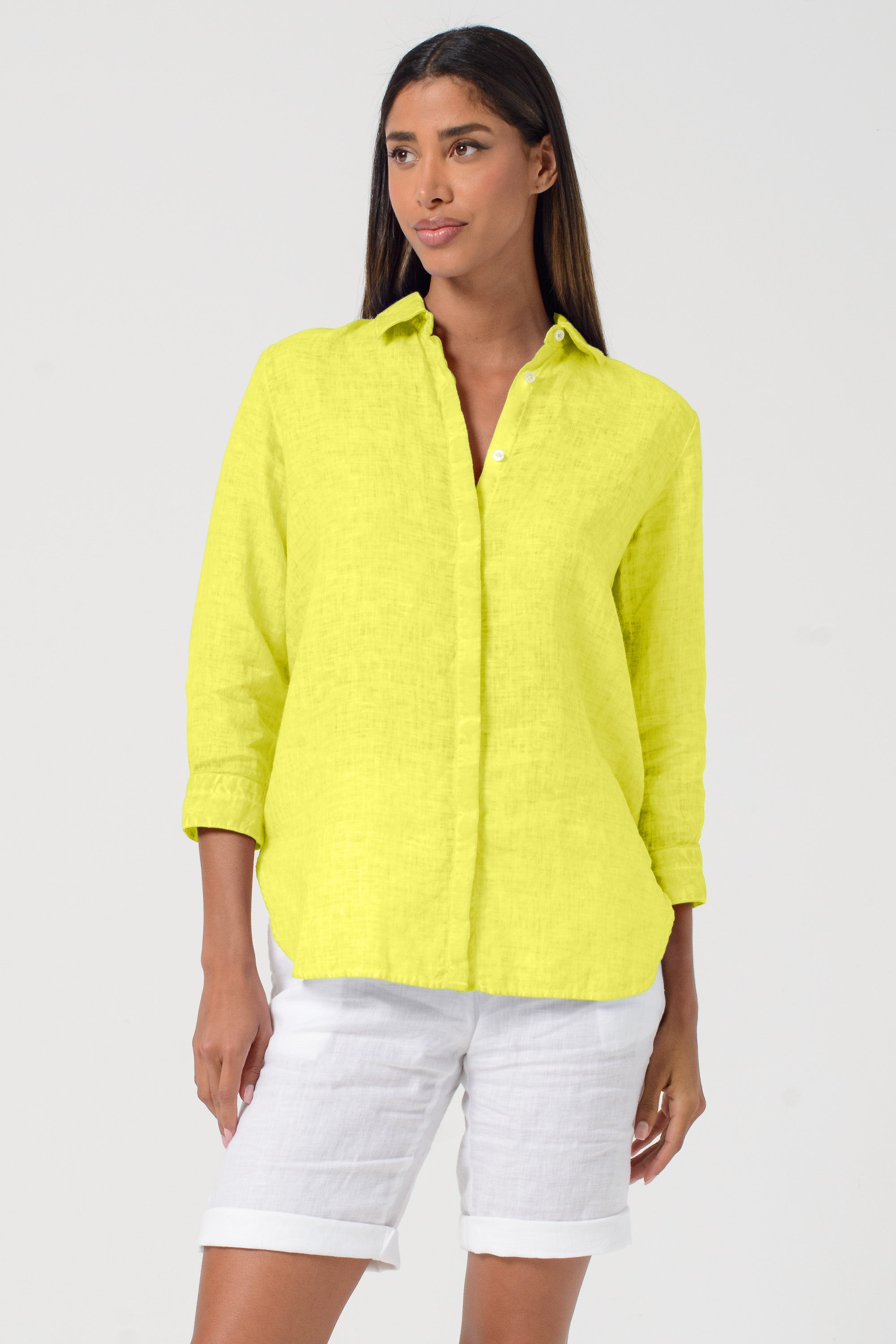 Augusta Linen Shirt - Lime