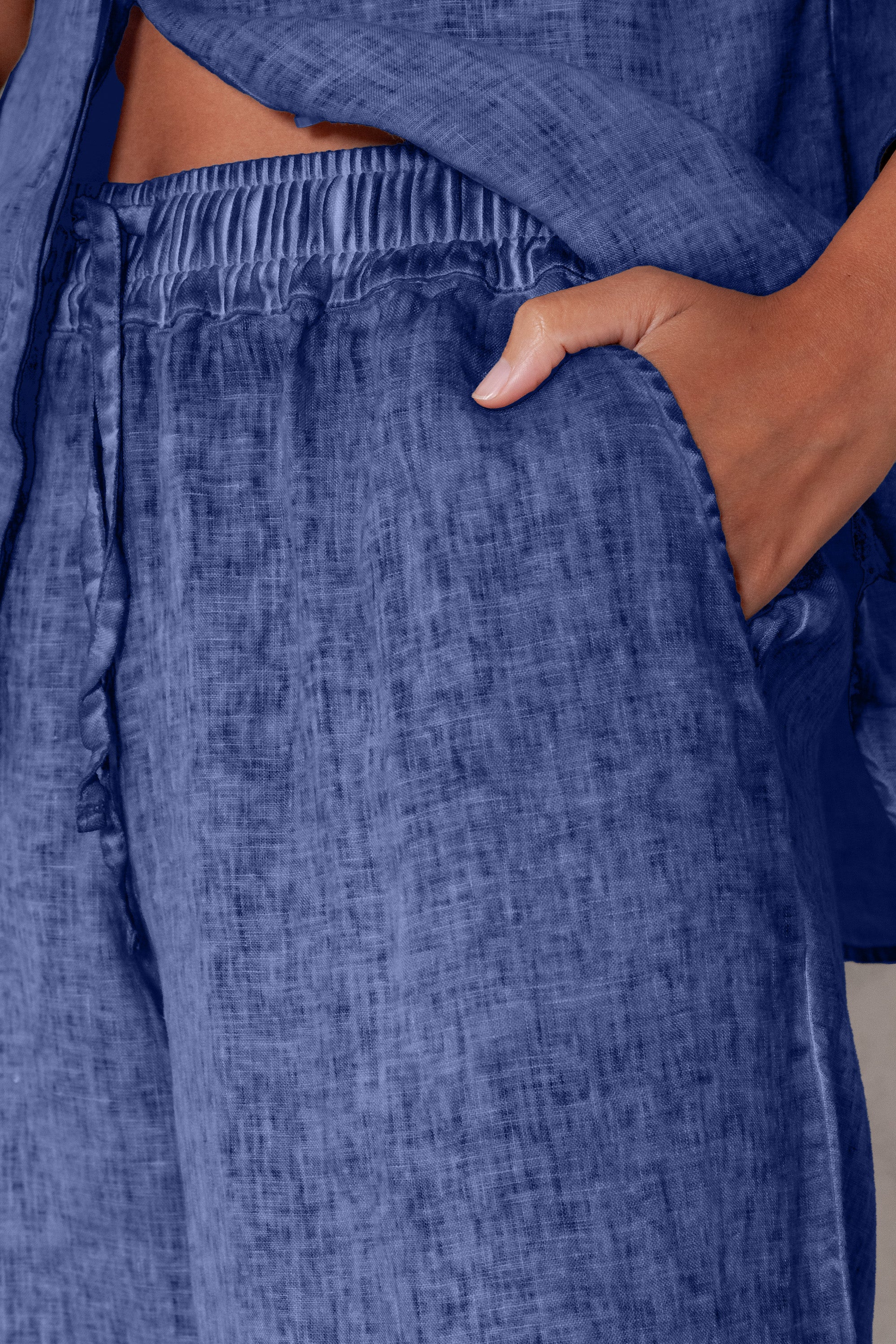 Billow Linen Slacks - Whale