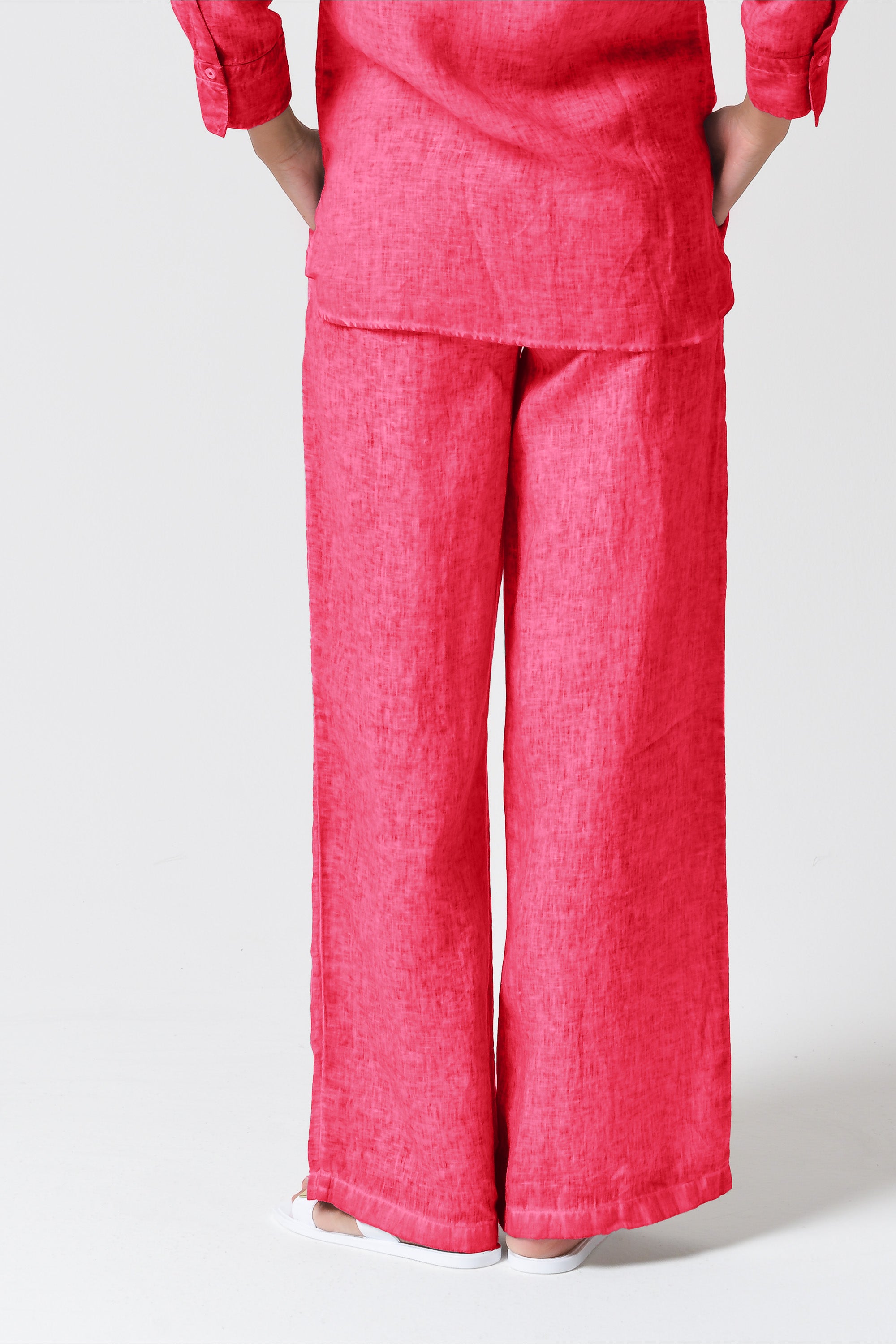 Billow Linen Slacks - Azalea