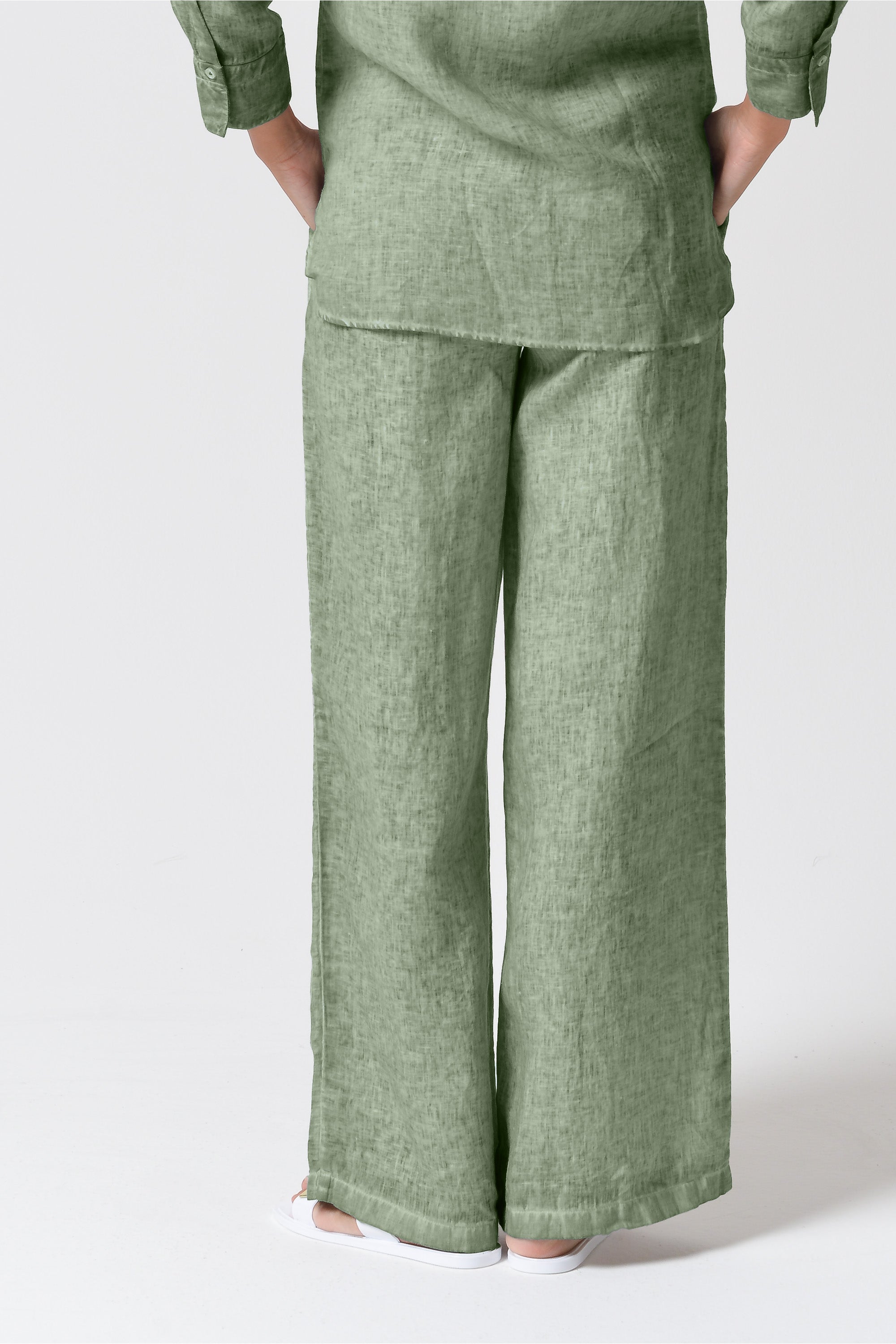 Billow Linen Slacks - Palm