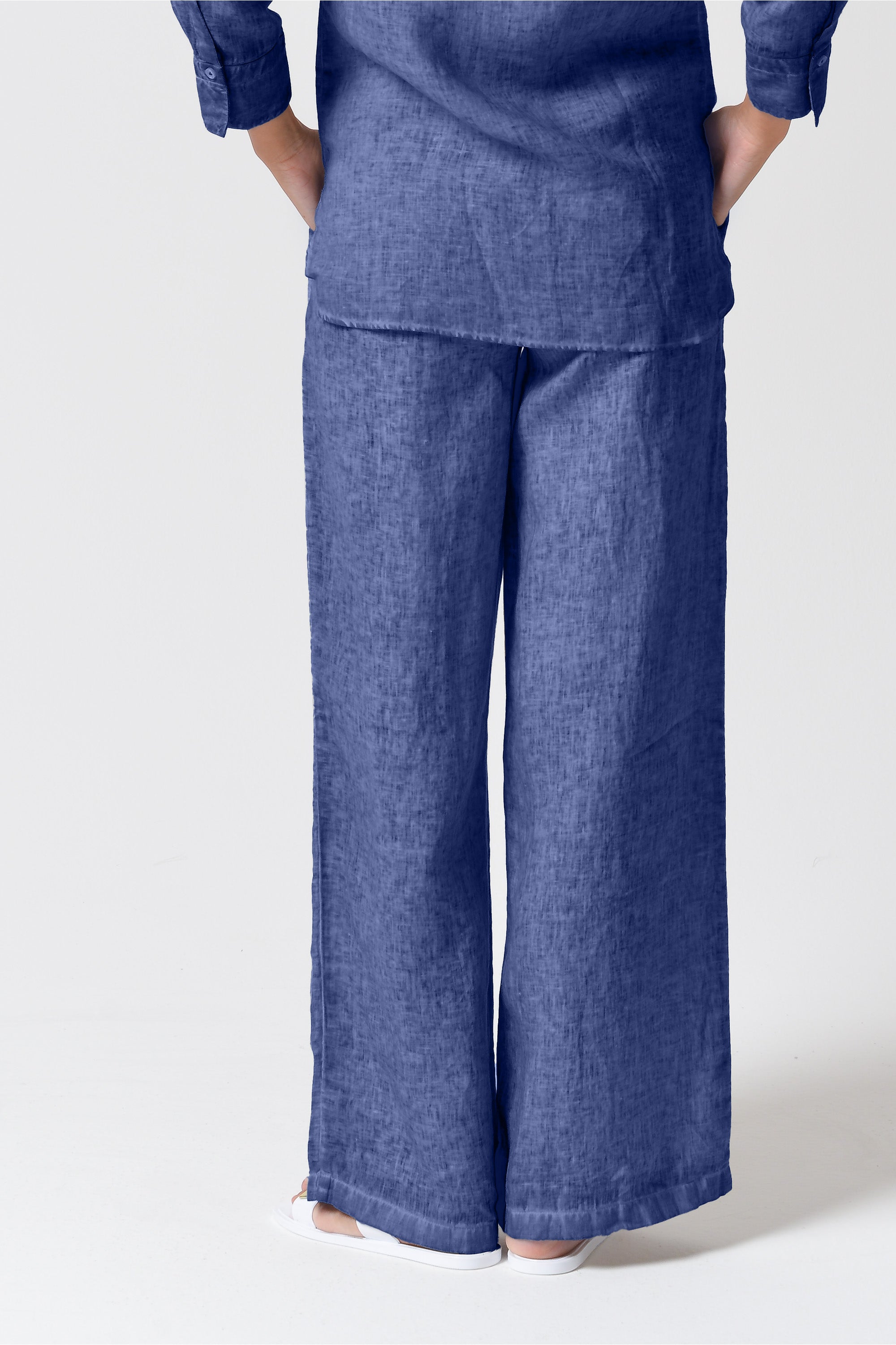 Billow Linen Slacks - Whale