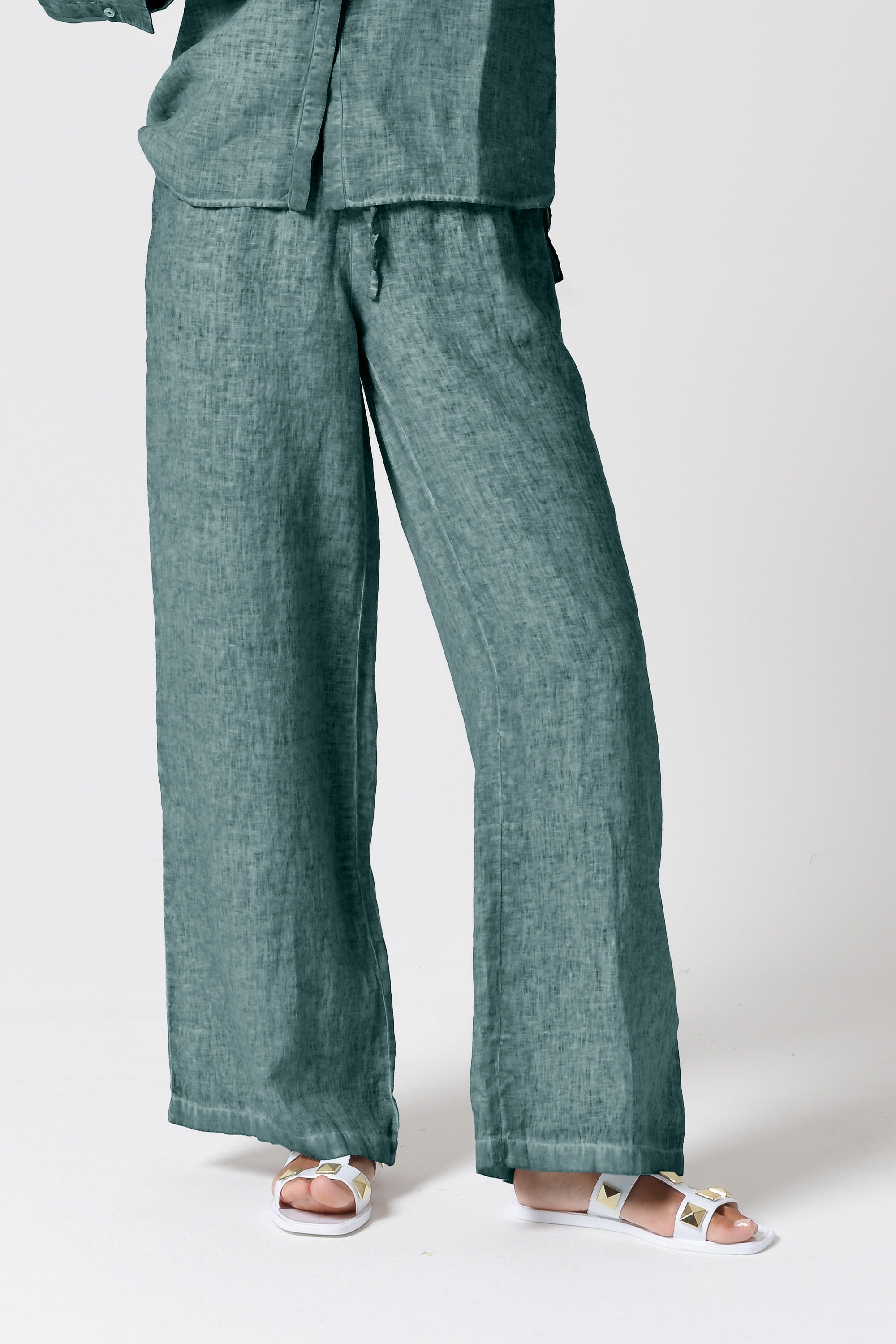 Billow Linen Slacks - Marlin