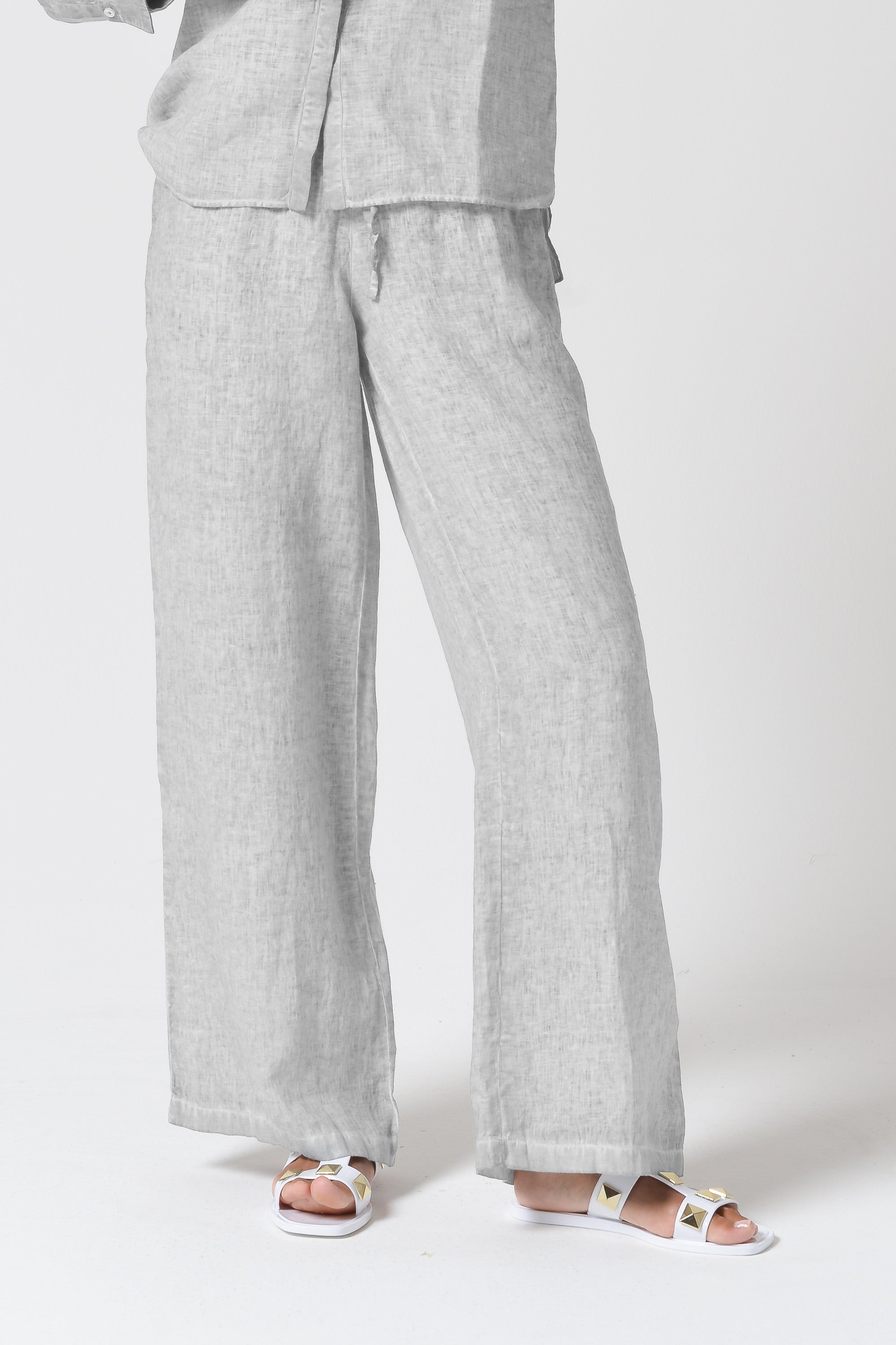 Billow Linen Slacks - Marmo