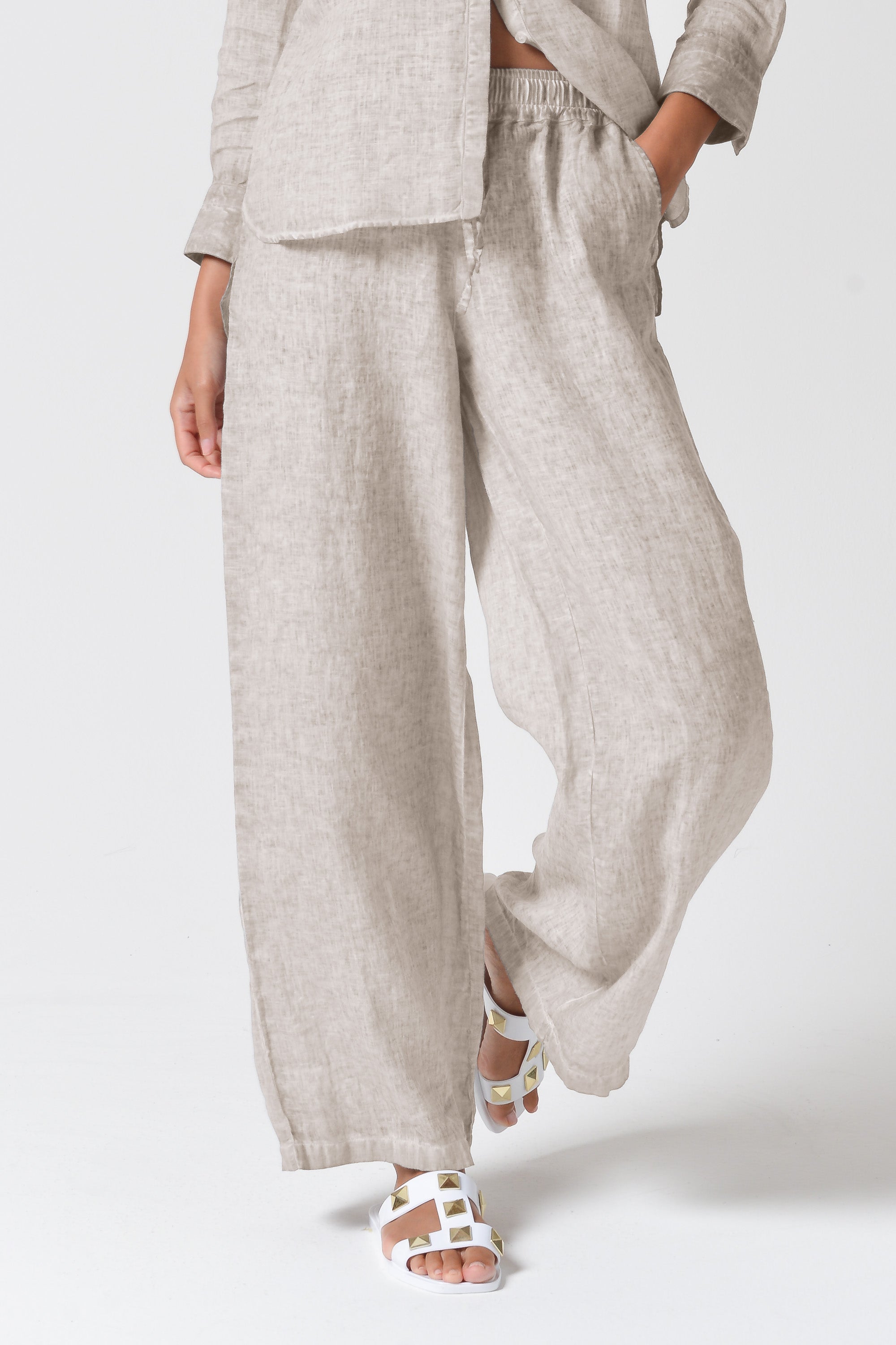 Pantalone Lino Largo - Canapa