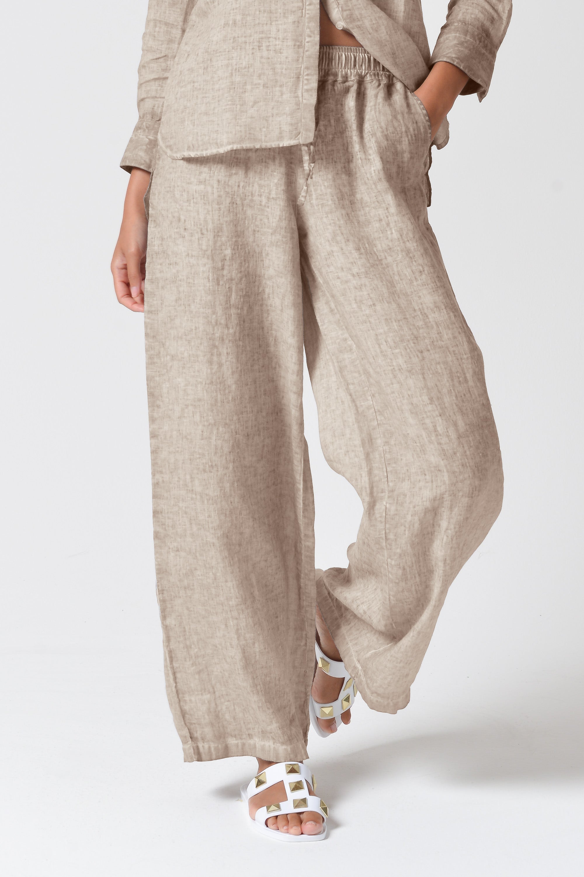 Billow Linen Slacks - Harbor