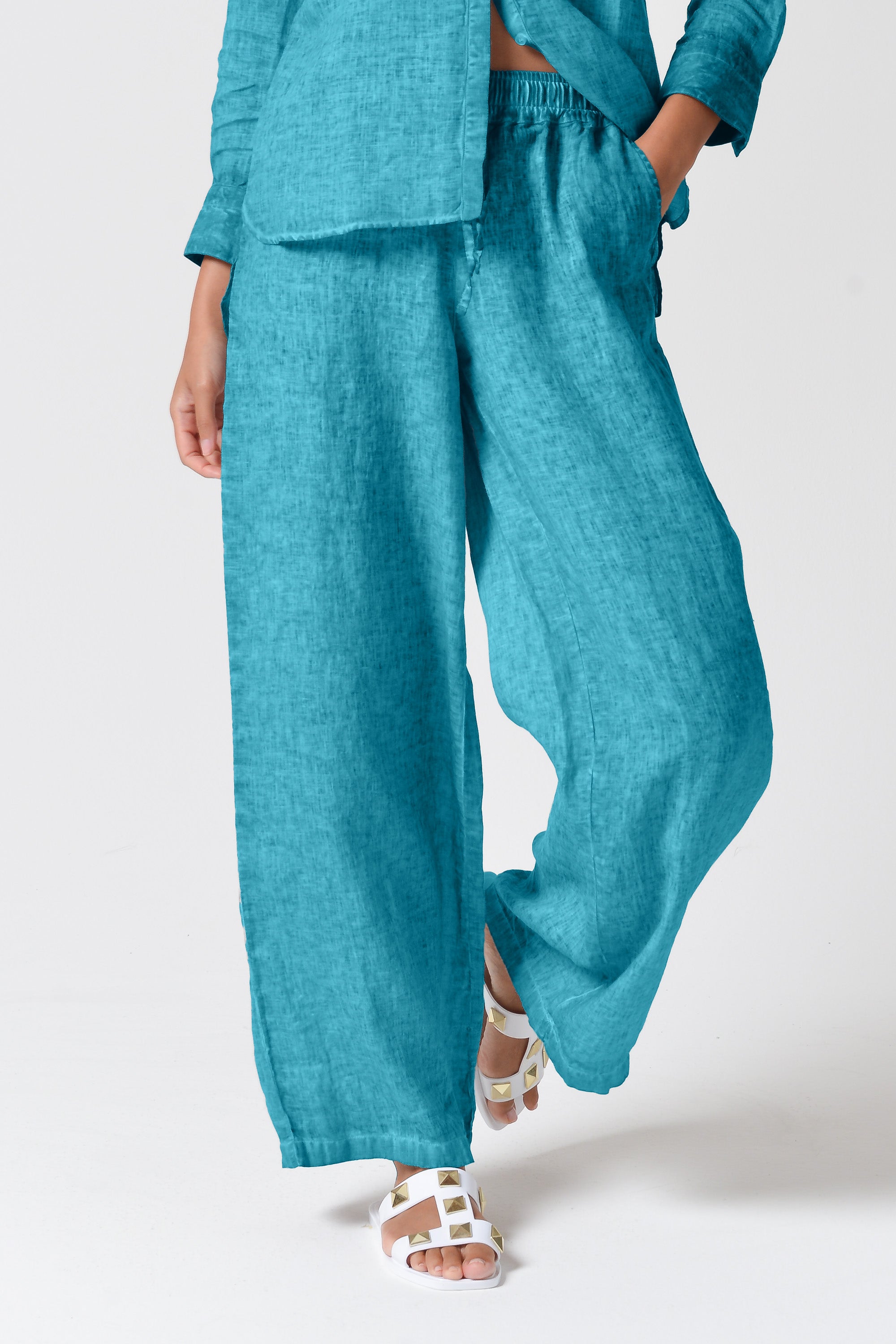 Billow Linen Slacks - Nettuno