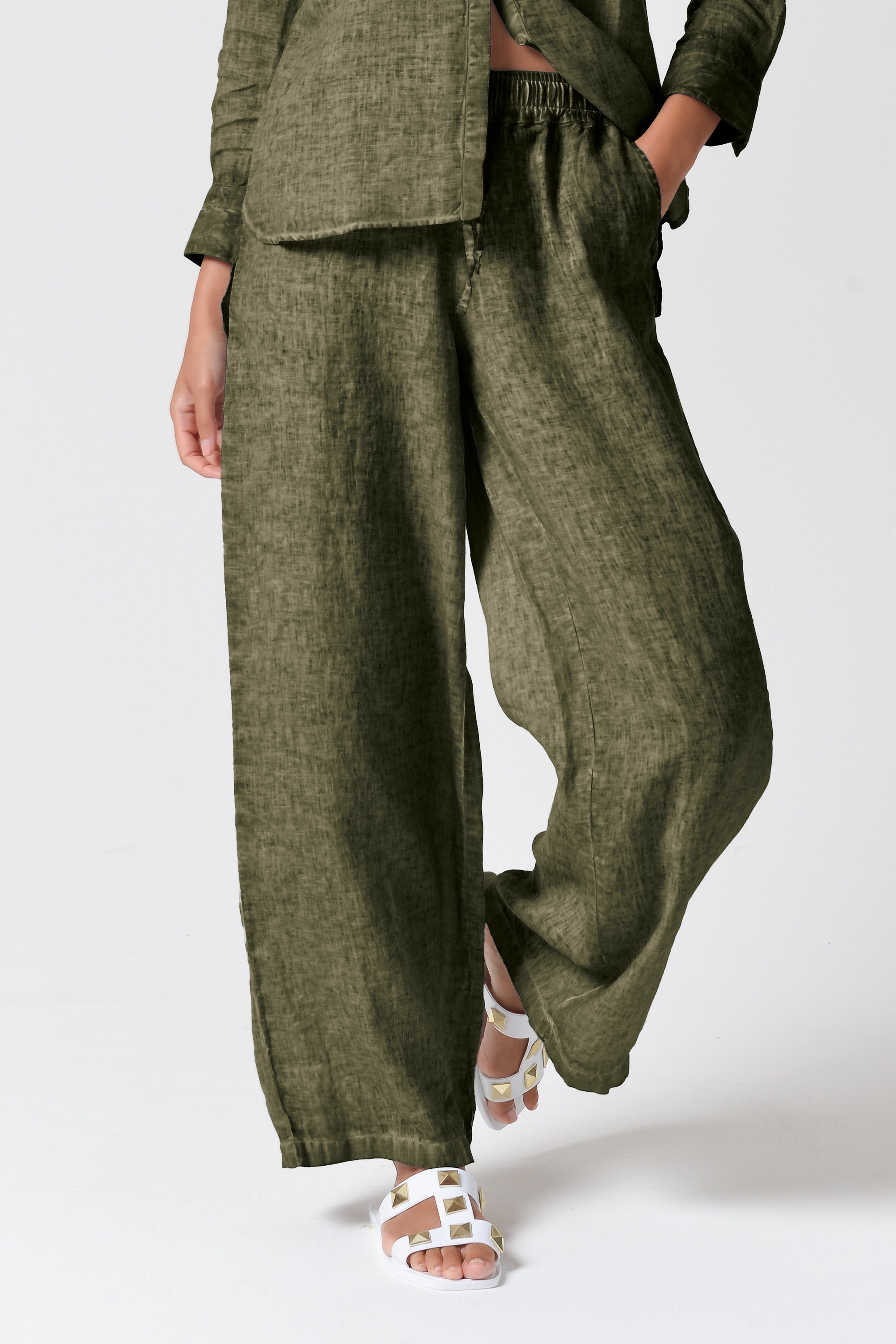 Billow Linen Slacks - Willow