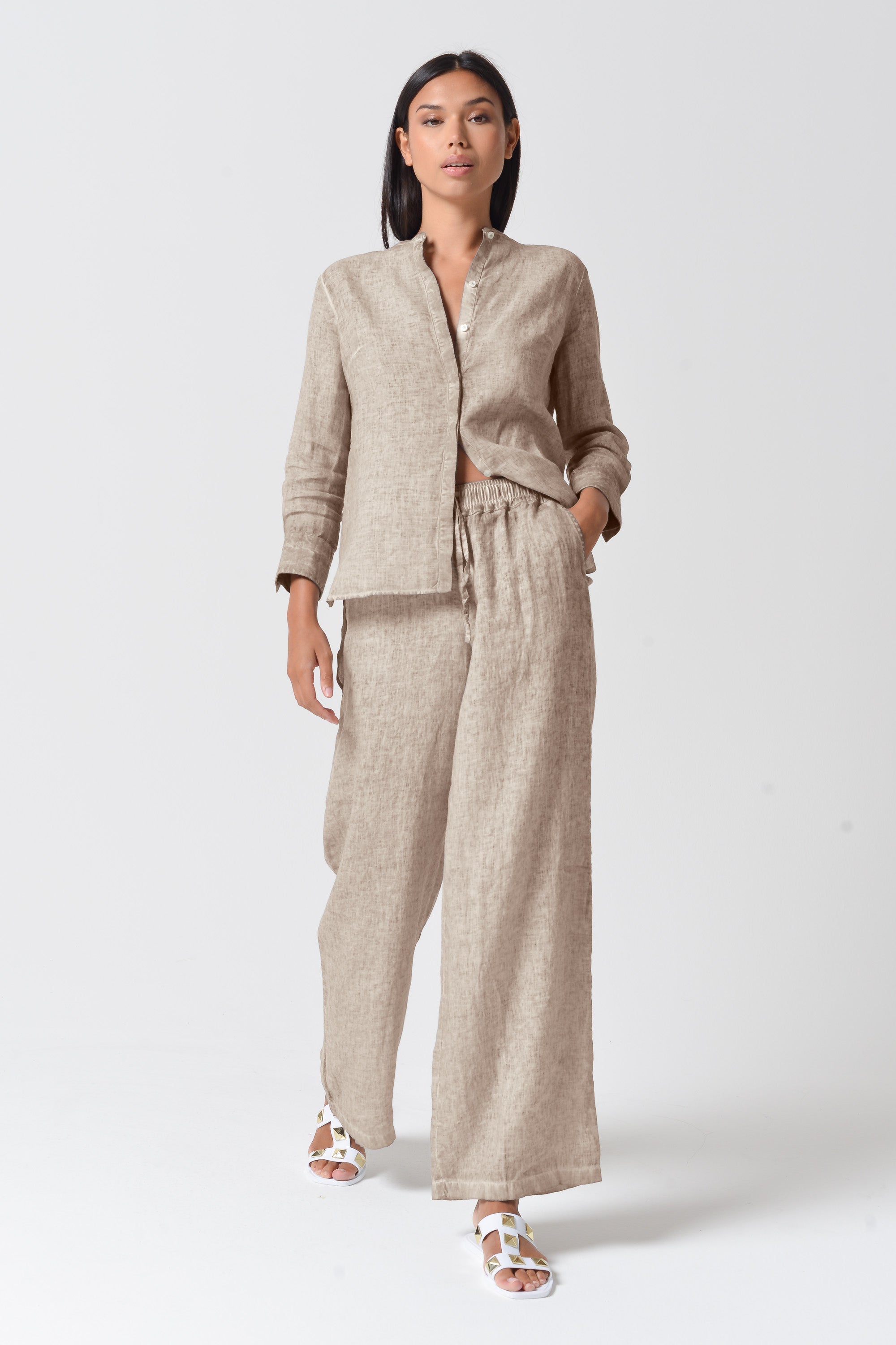 Billow Linen Slacks - Harbor