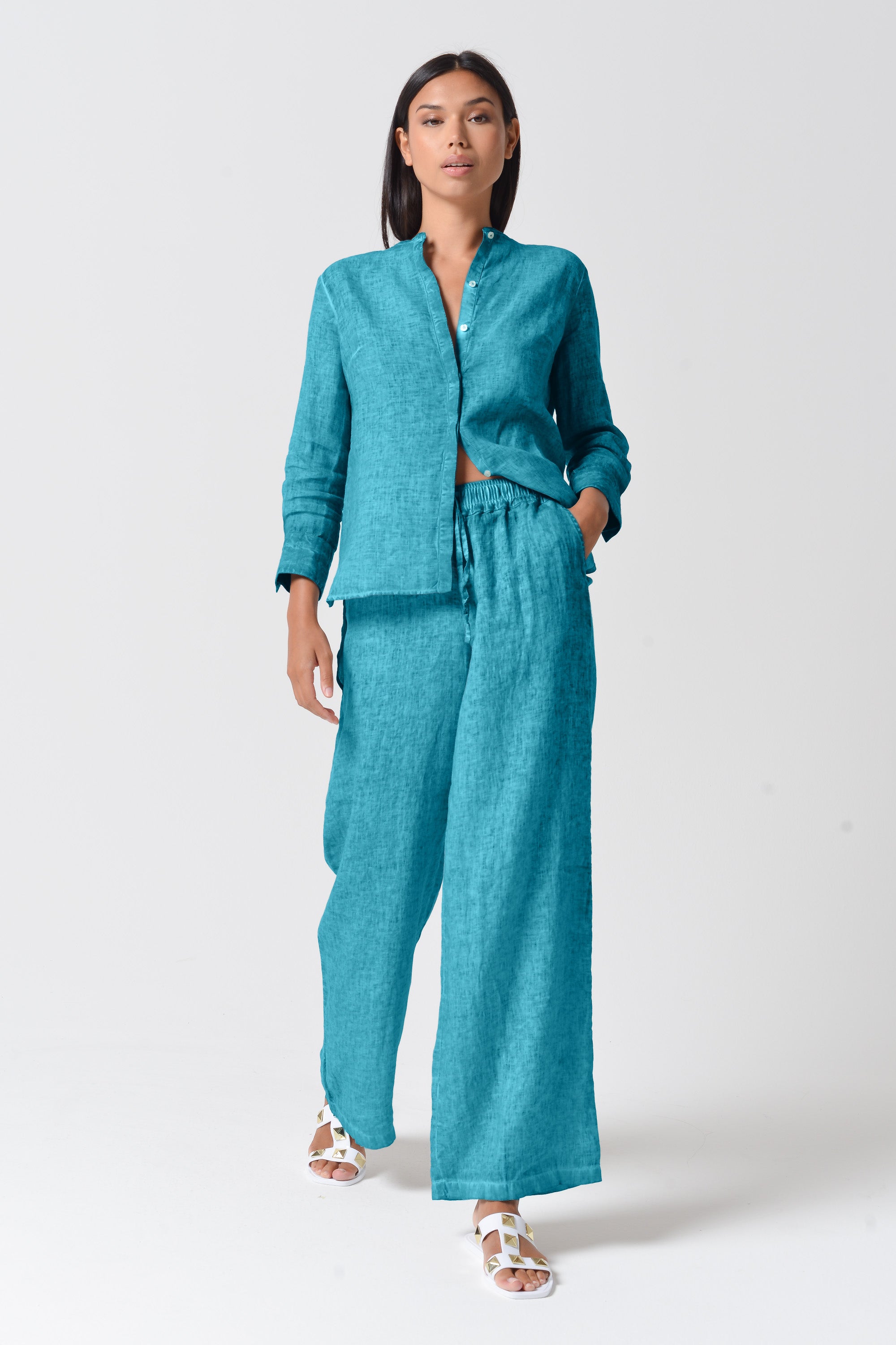 Billow Linen Slacks - Nettuno
