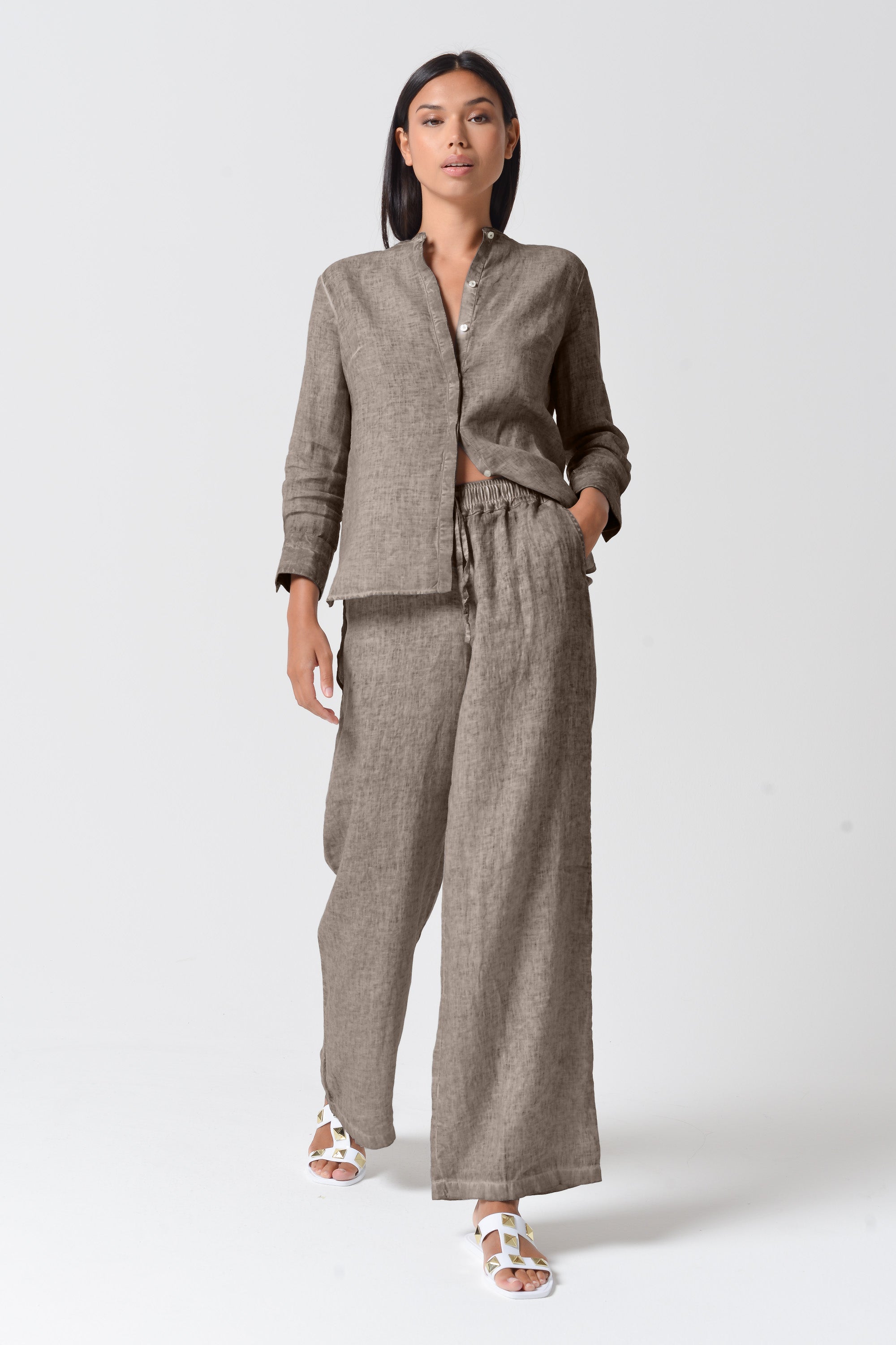 Billow Linen Slacks - Reef
