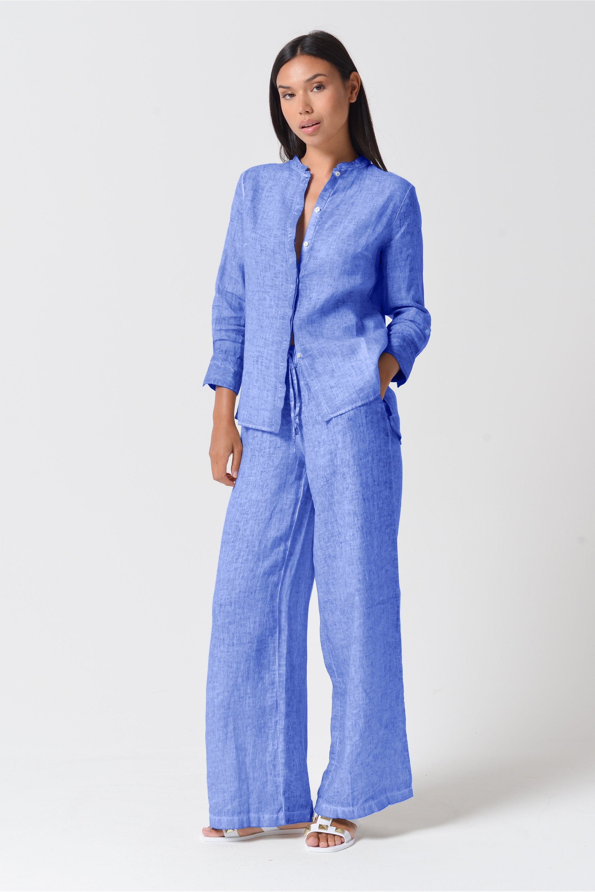 Billow Linen Slacks - Bay