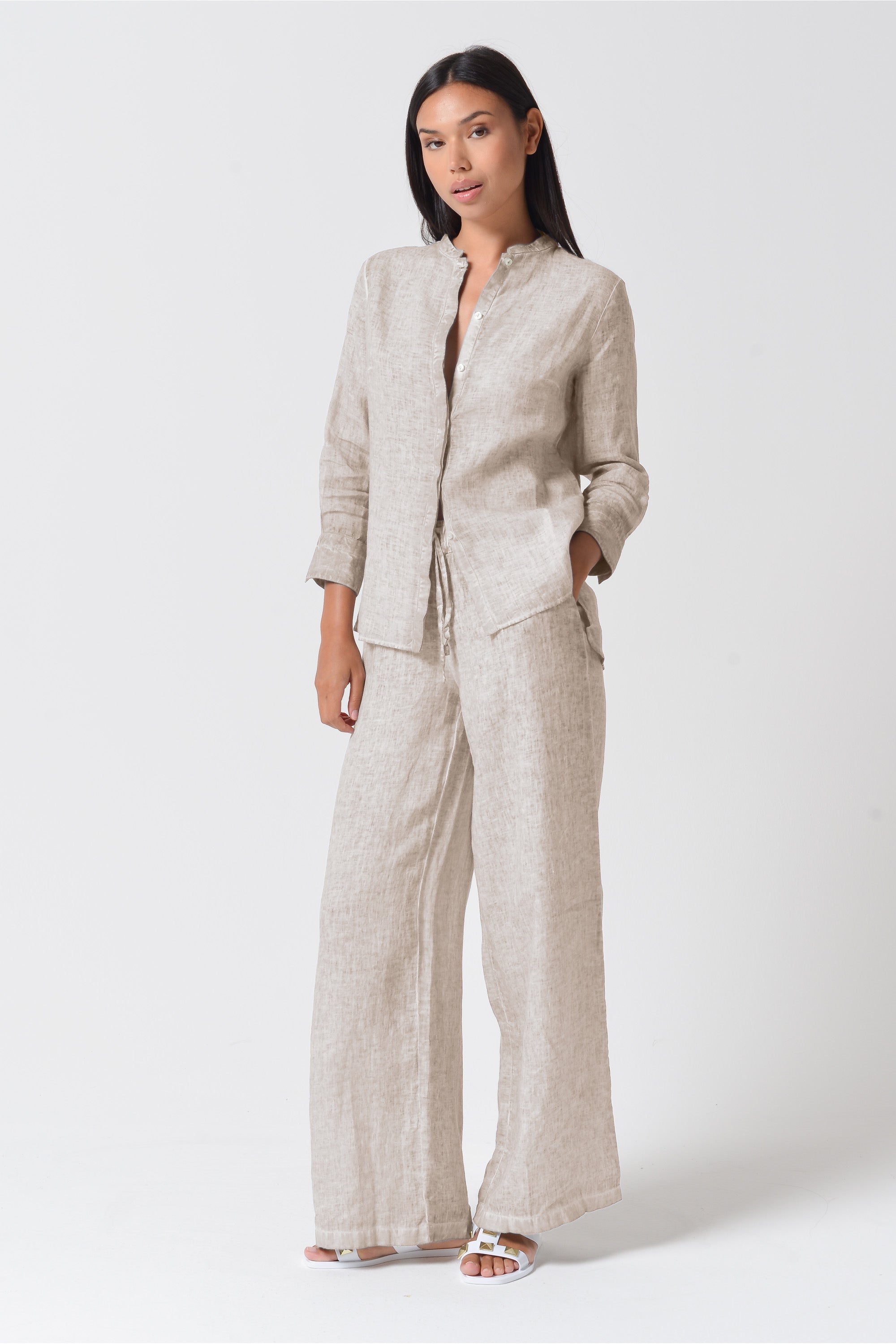 Pantalone Lino Largo - Canapa