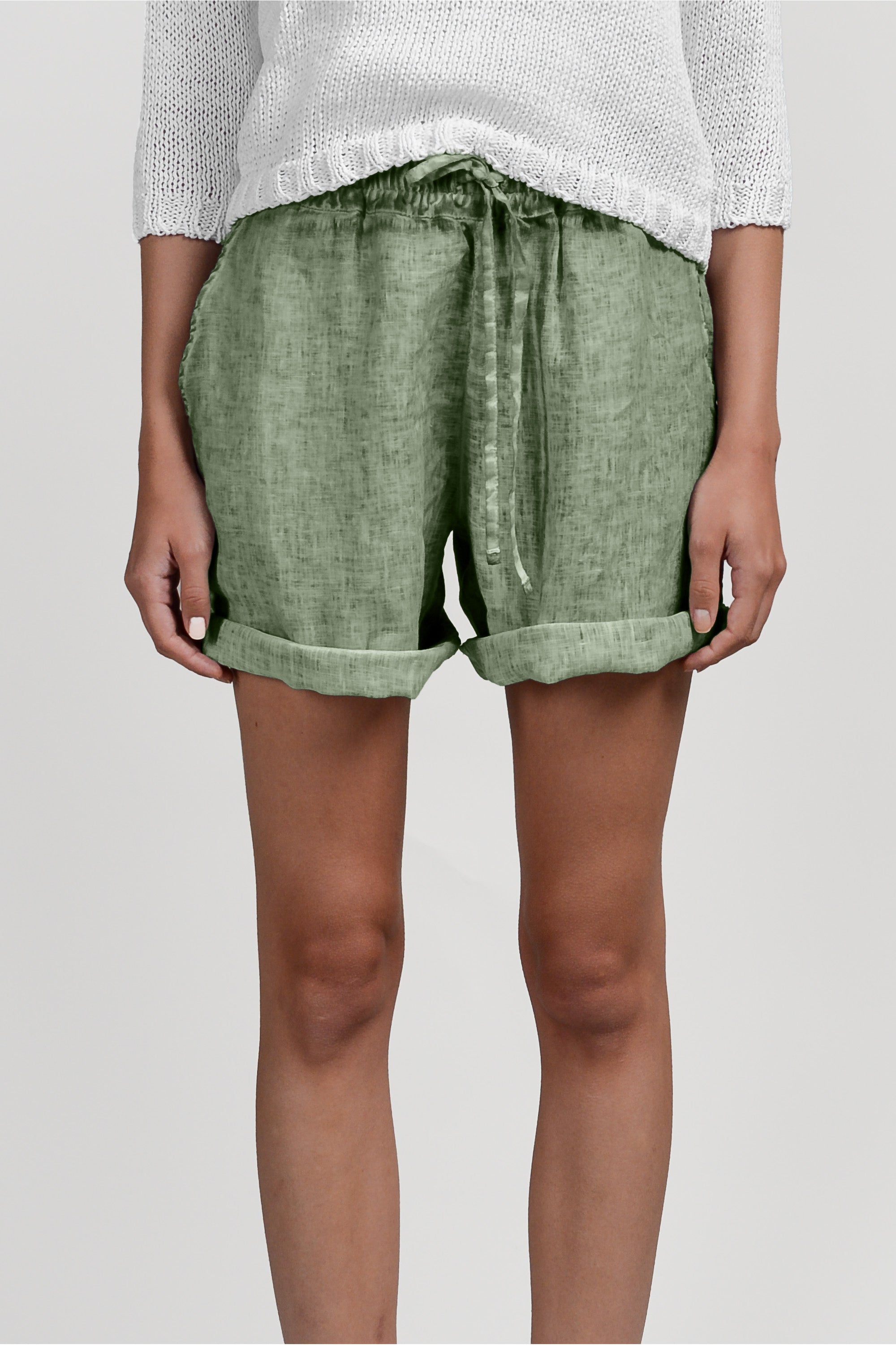 Linen Shorts - Palm