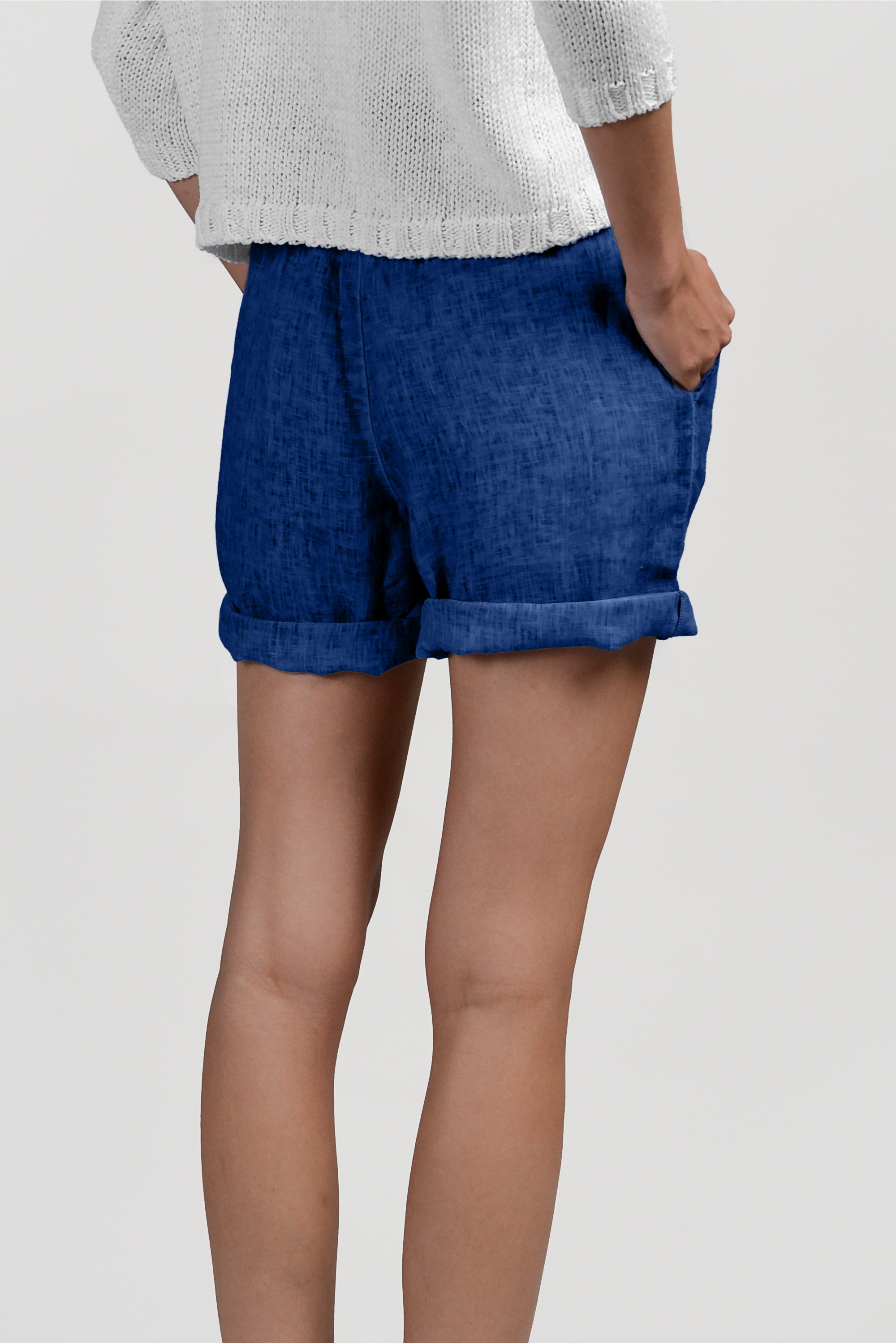 Linen Shorts - Pacific