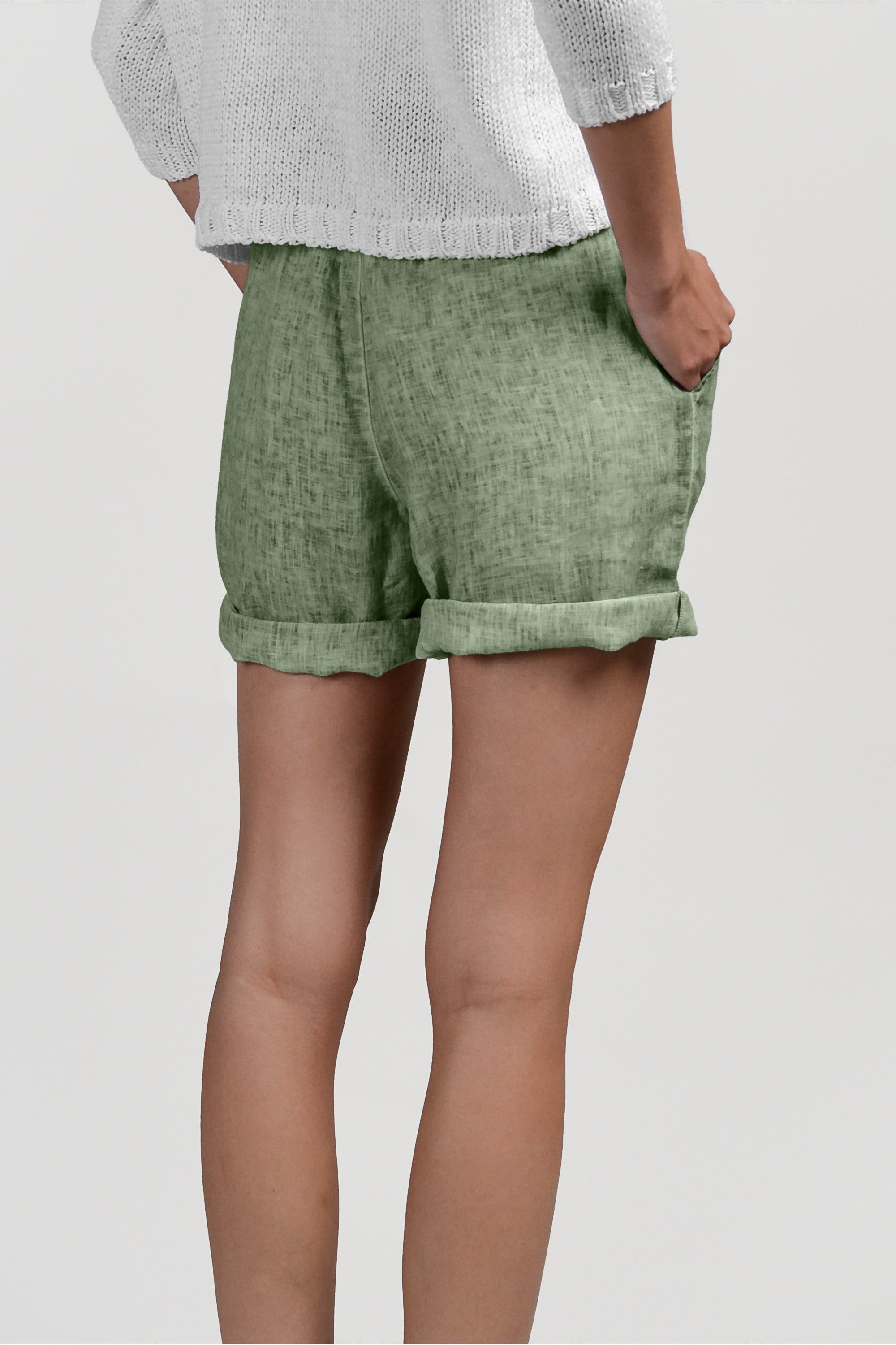 Linen Shorts - Palm