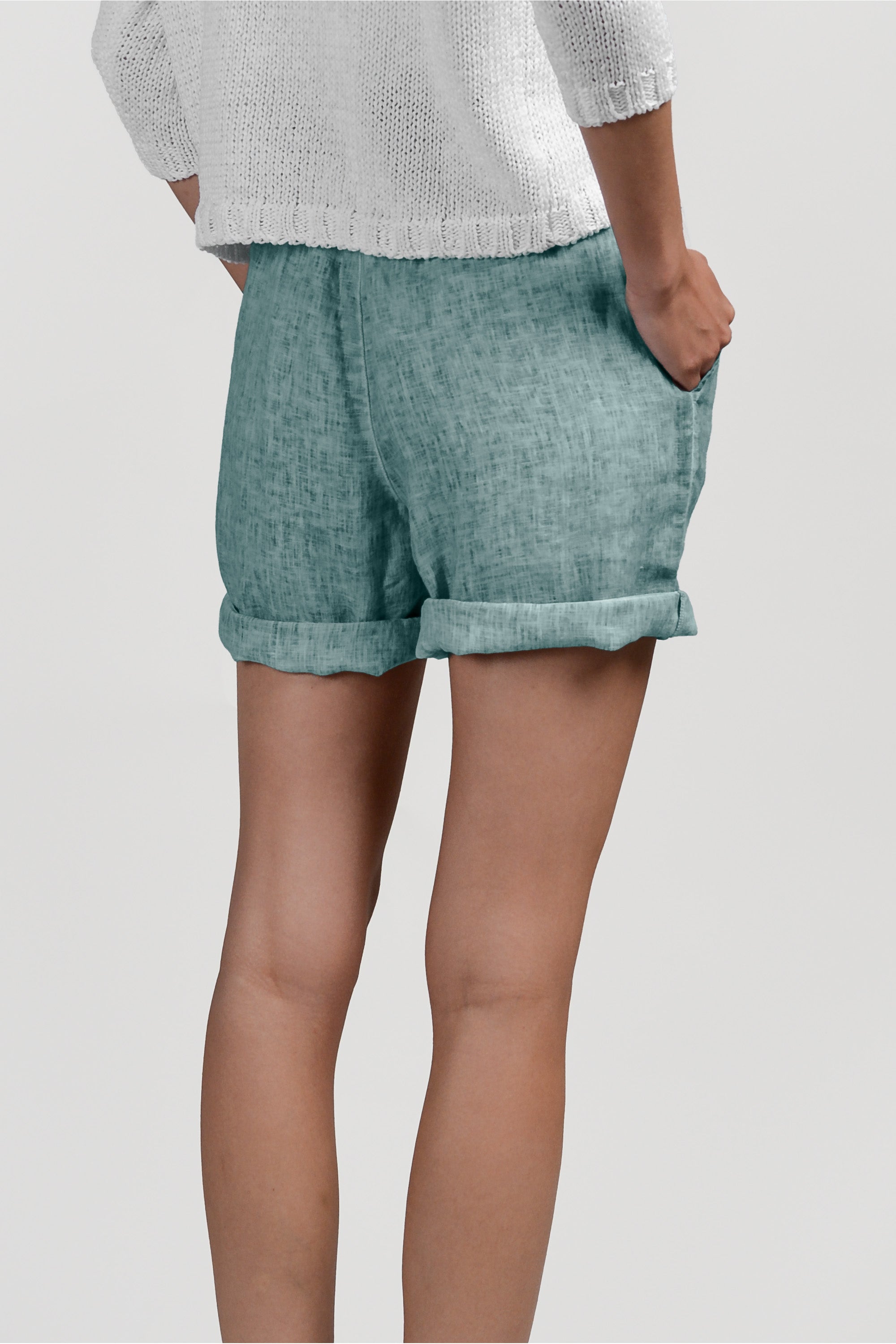 Linen Shorts - Shark