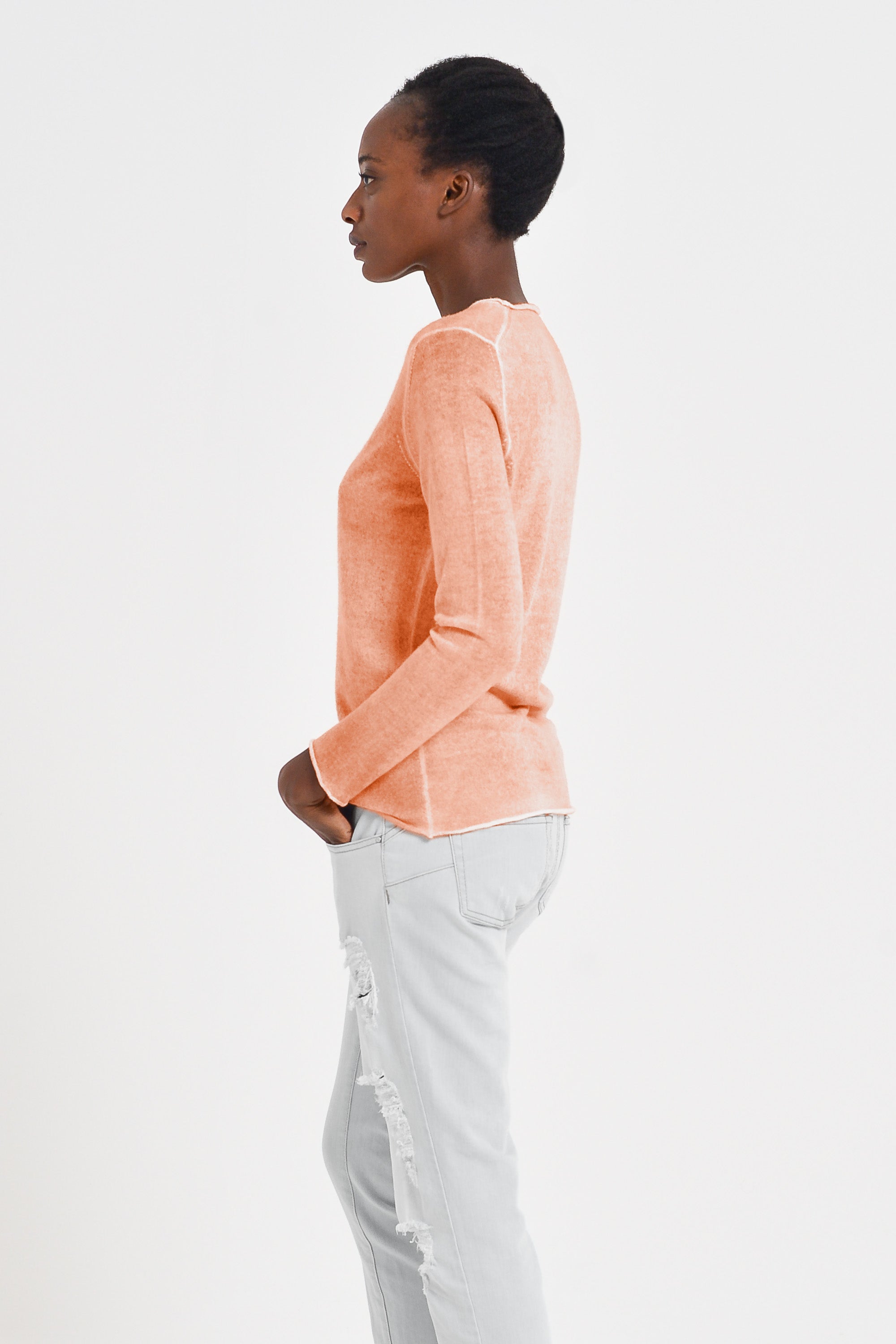 Jurby Cashmere Sweater - Pumpkin