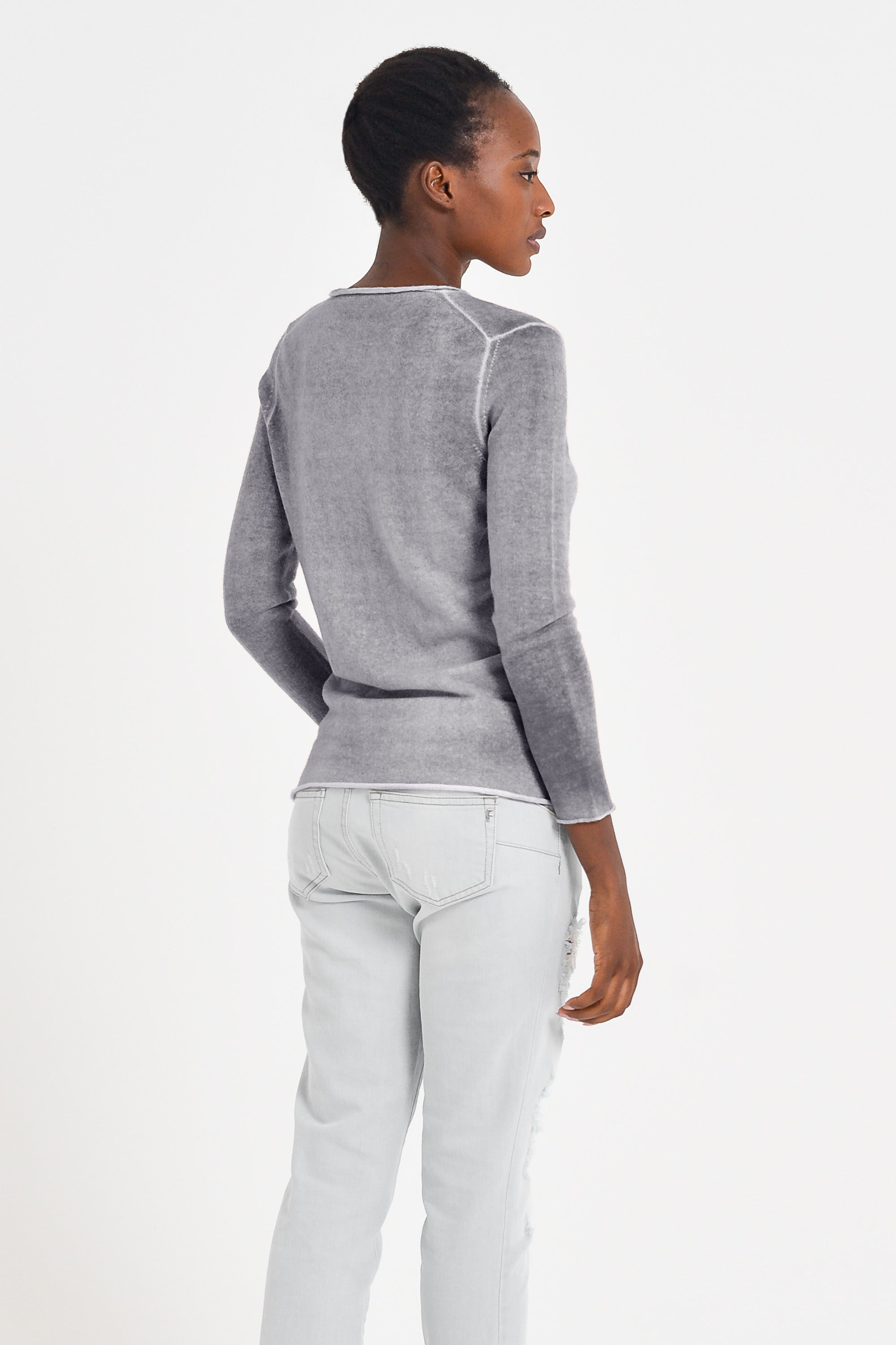 Jurby Cashmere Sweater - Granite