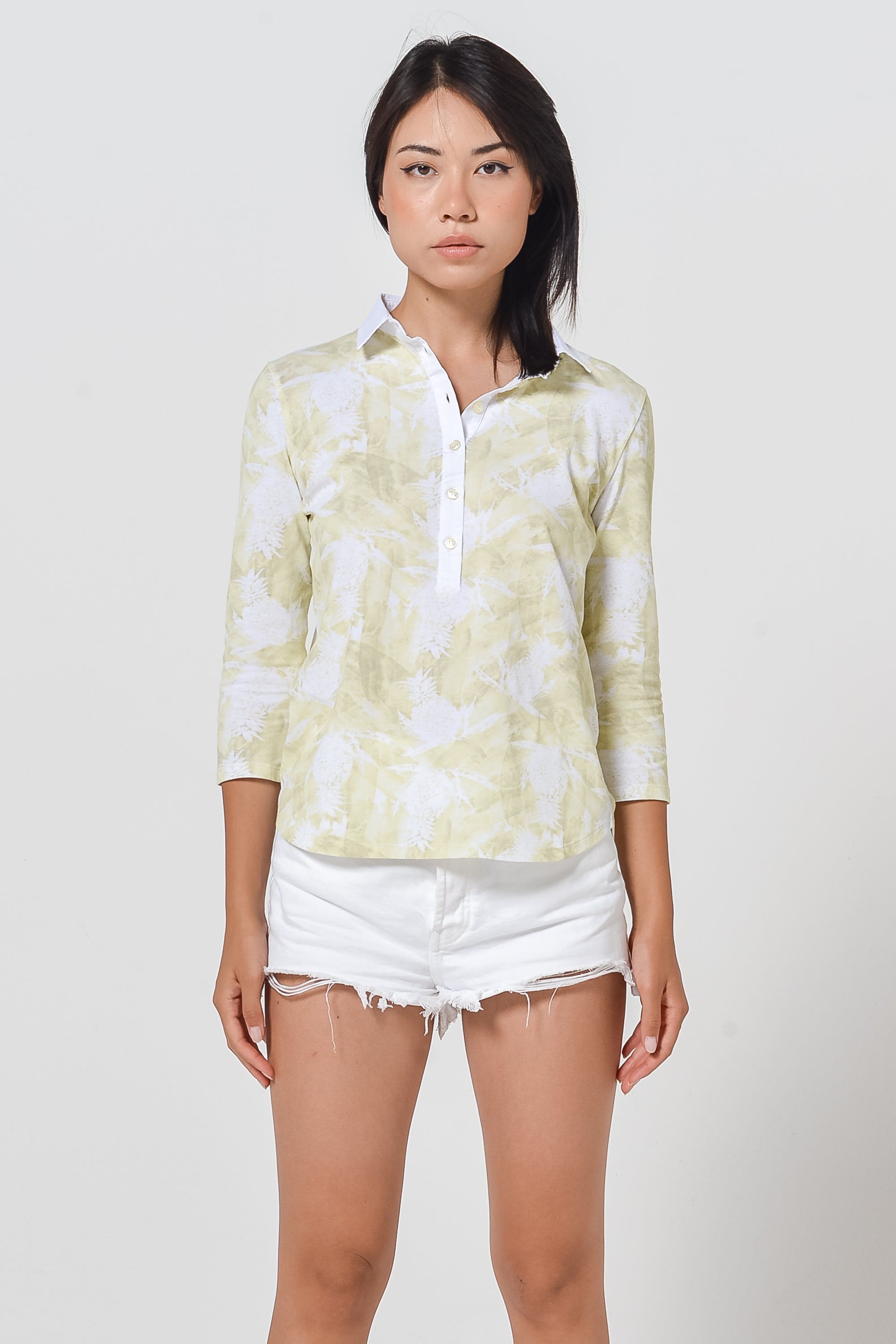 Pineapple-Print Polo Shirt - Moorea