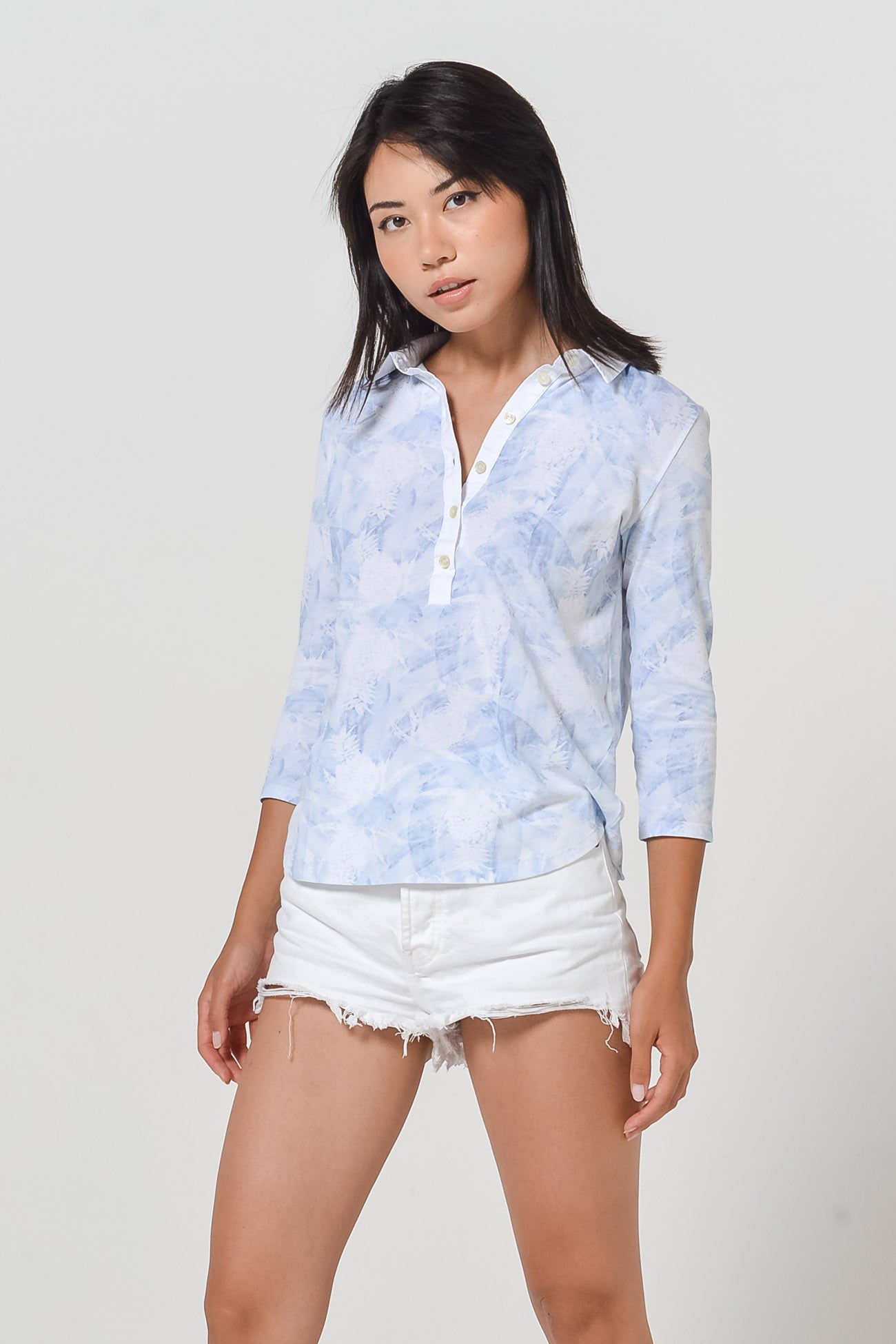 Pineapple-Print Polo Shirt - Fiji