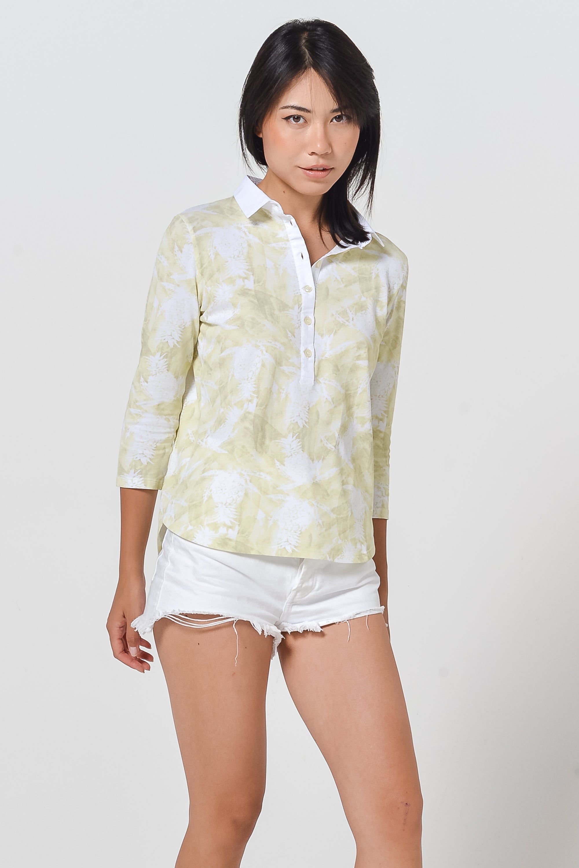 Pineapple-Print Polo Shirt - Moorea