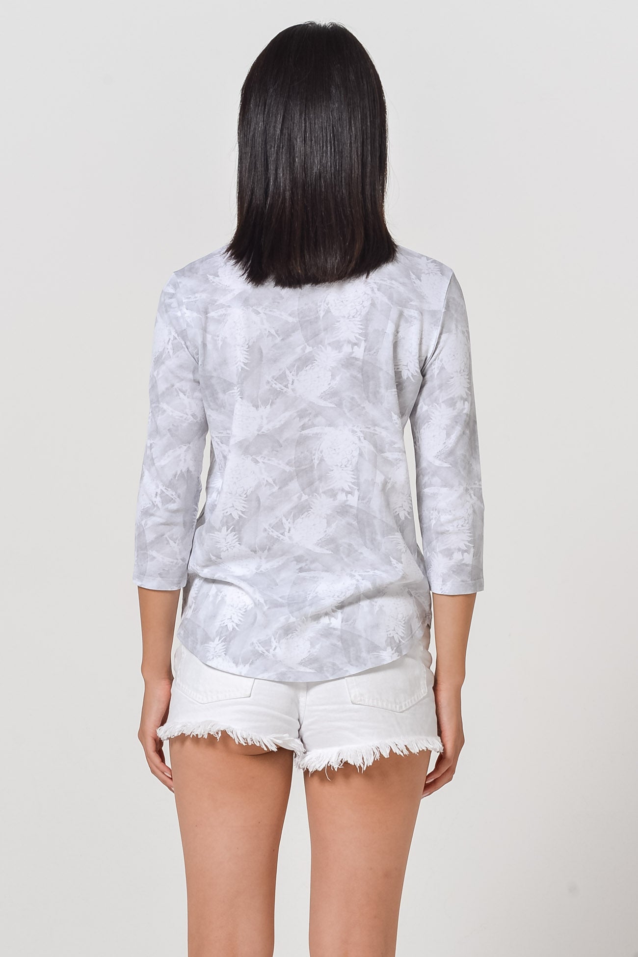 Pineapple-Print Polo Shirt - Marmo