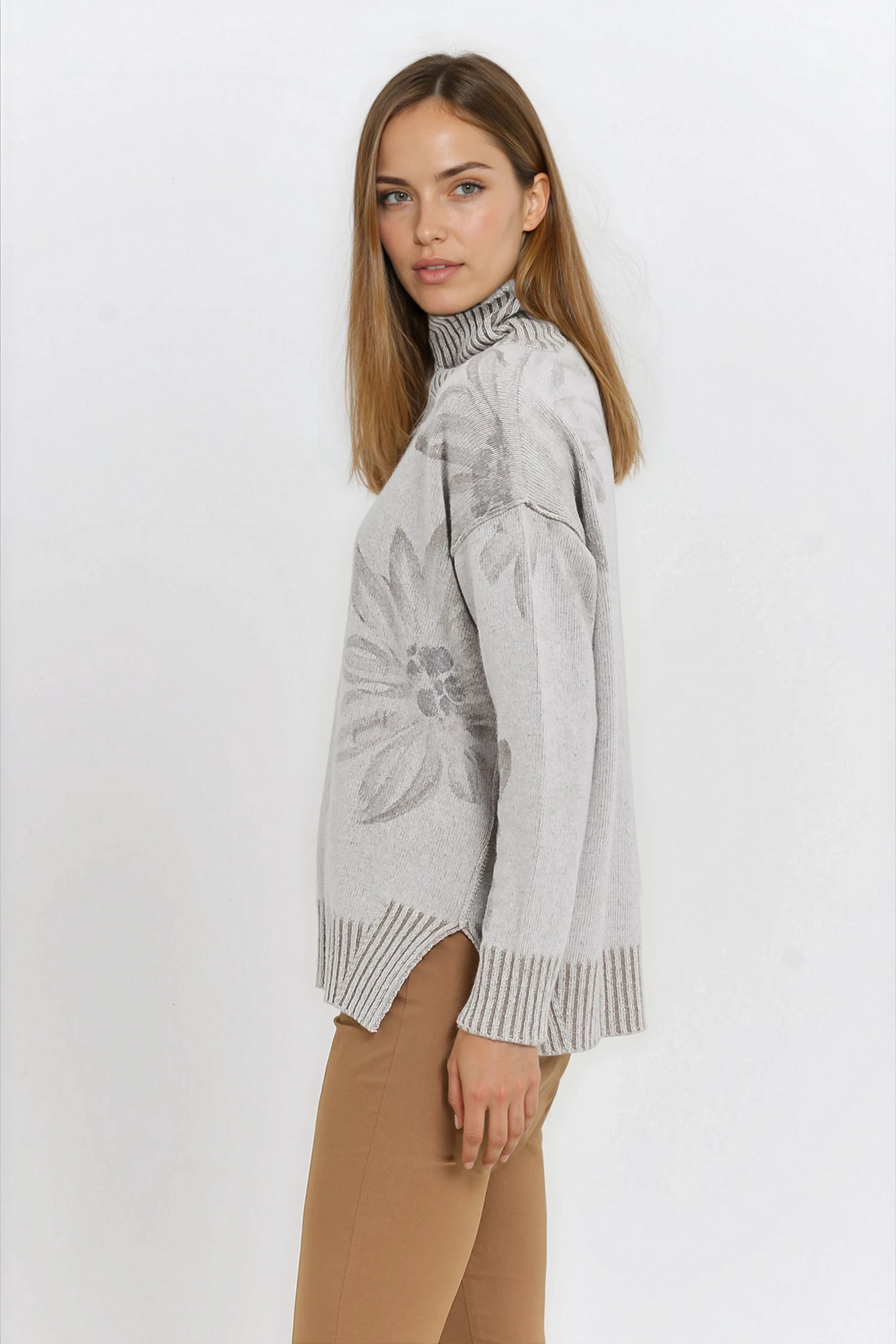 Bothy Edel Turtleneck Sweater - Granite