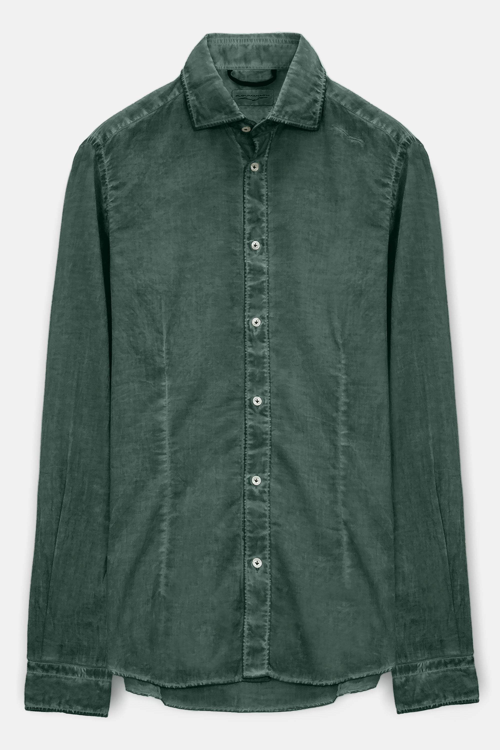 Camicia Slim Cotone Voile - Nori