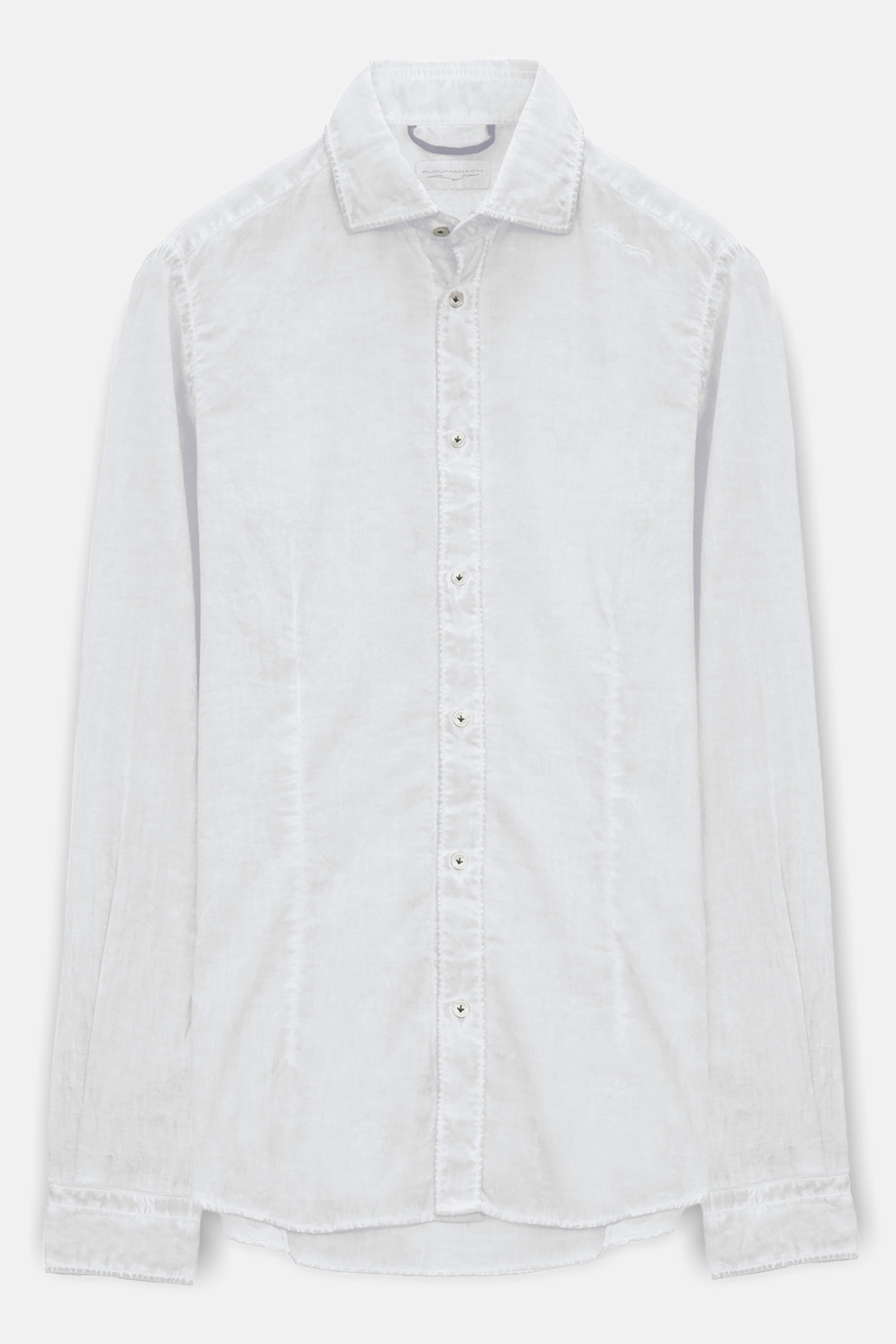 Slim Fit Voile Shirt in White